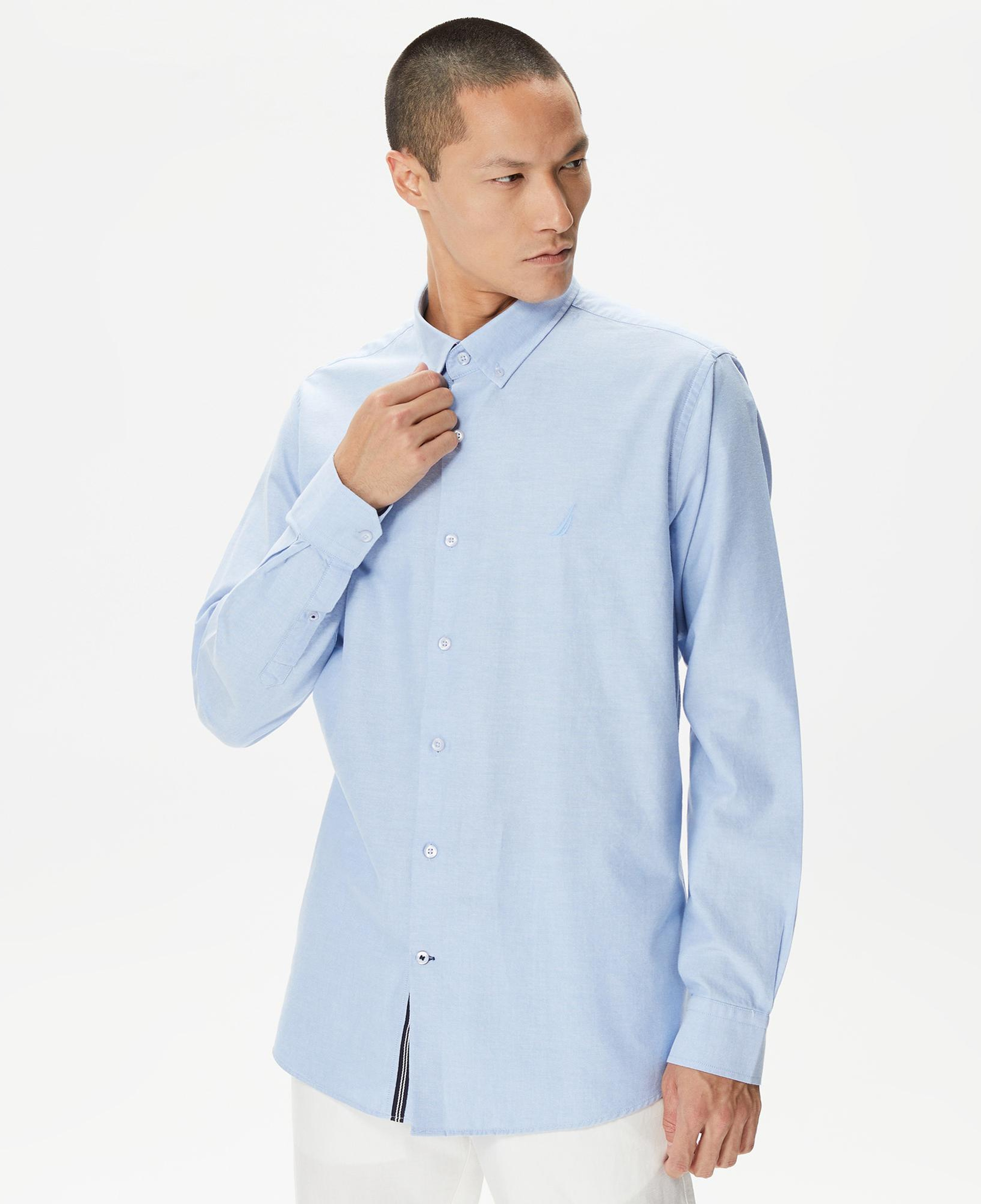 Nautica Erkek Mavi Classic Fit Gömlek