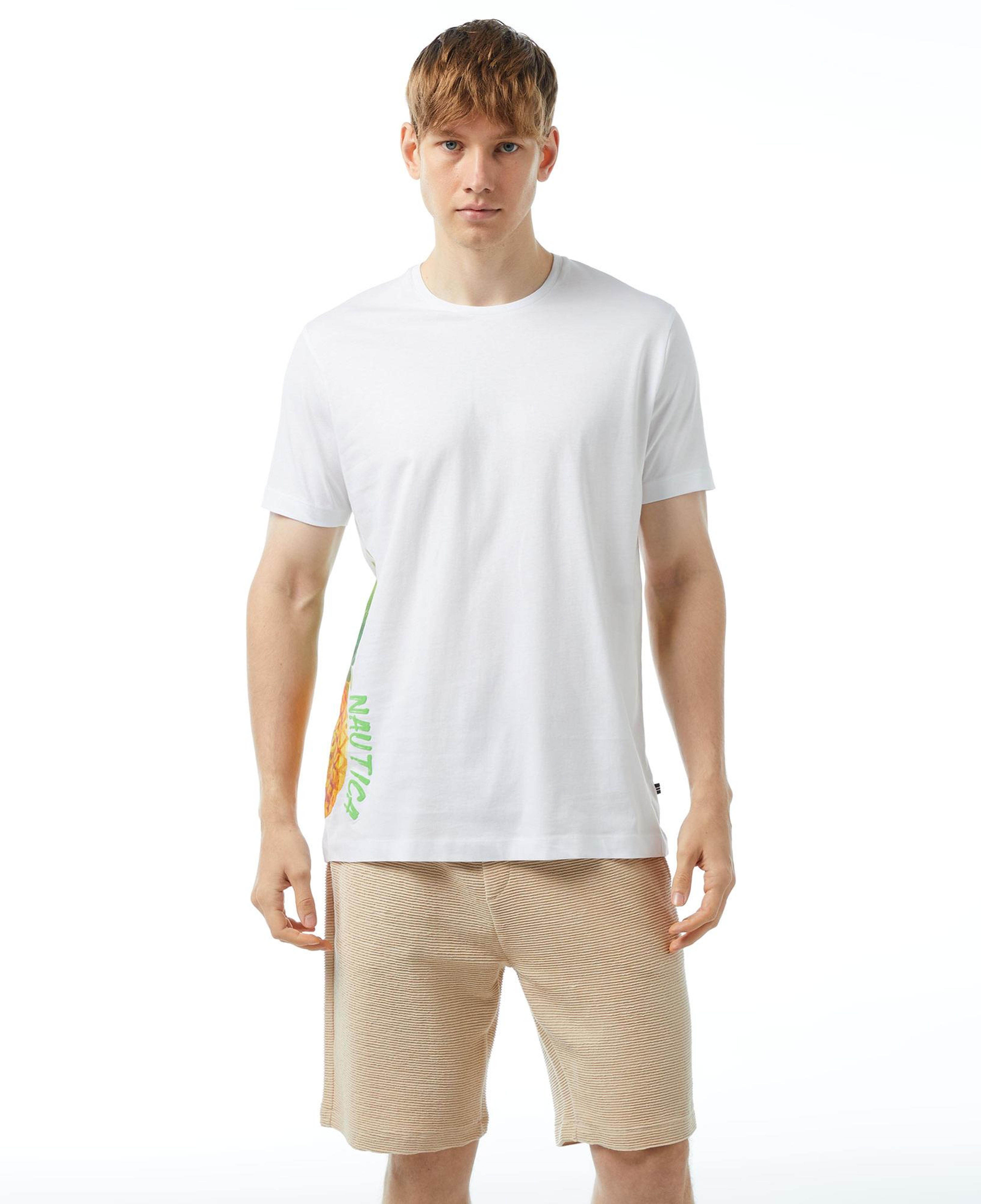 Nautica Erkek Beyaz Standart Fit T-Shirt