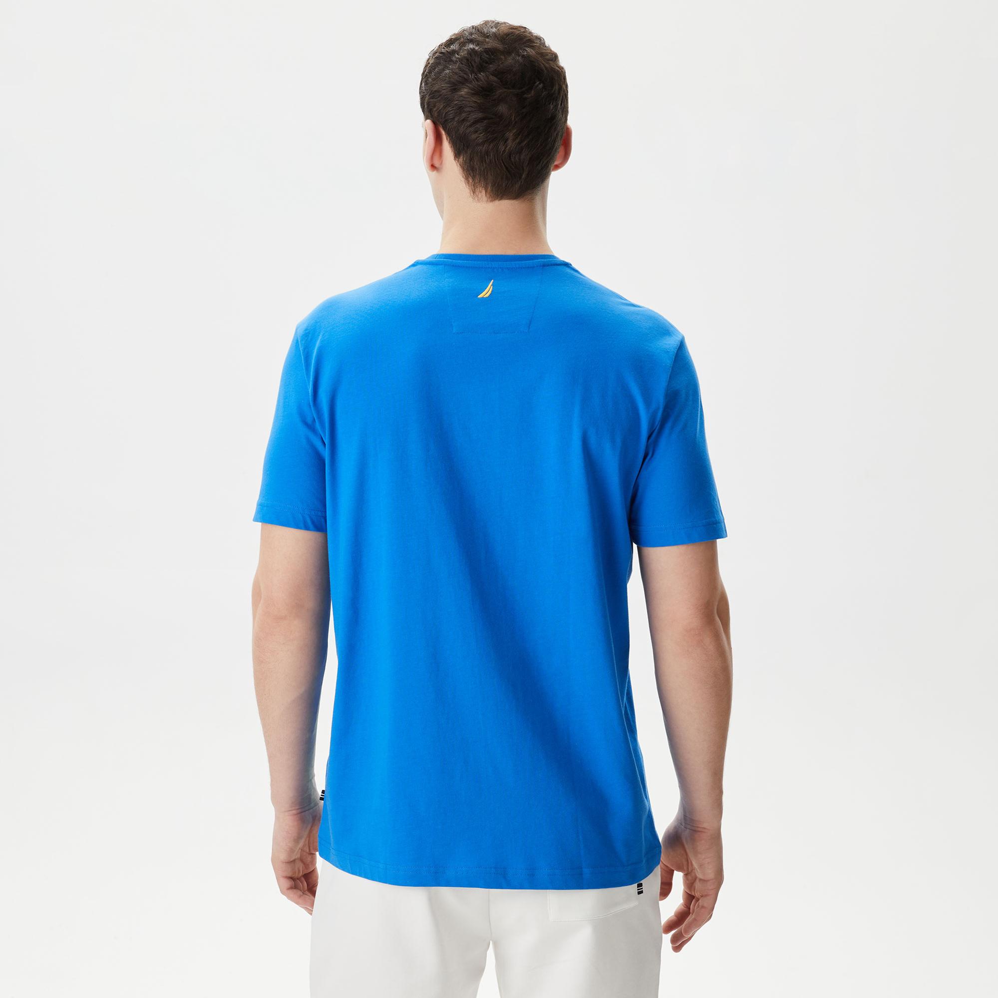 Nautica Erkek Mavi Standart Fit T-Shirt