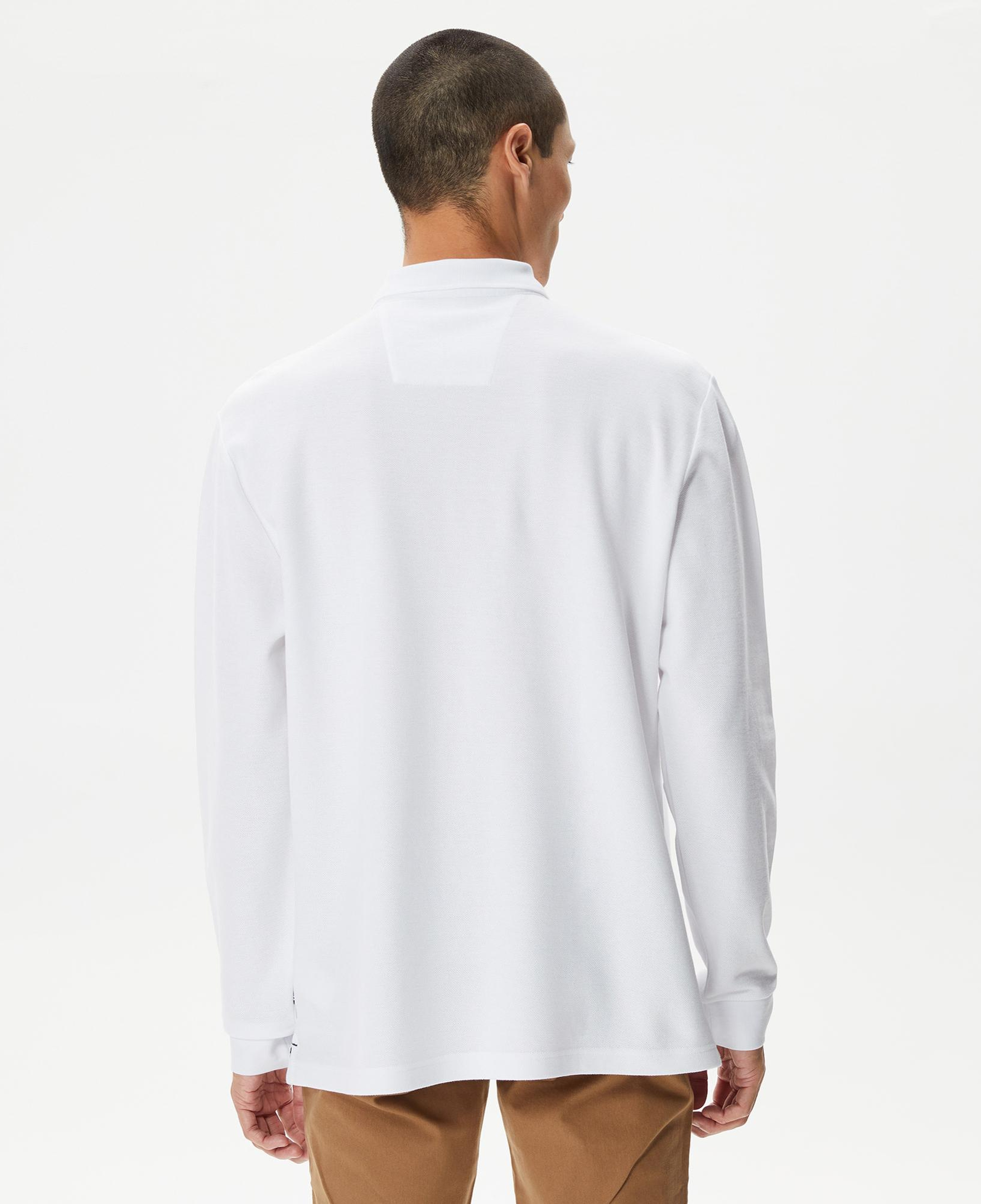 Nautica Erkek Beyaz Classic Fit Uzun Kollu Polo Yaka T-Shirt