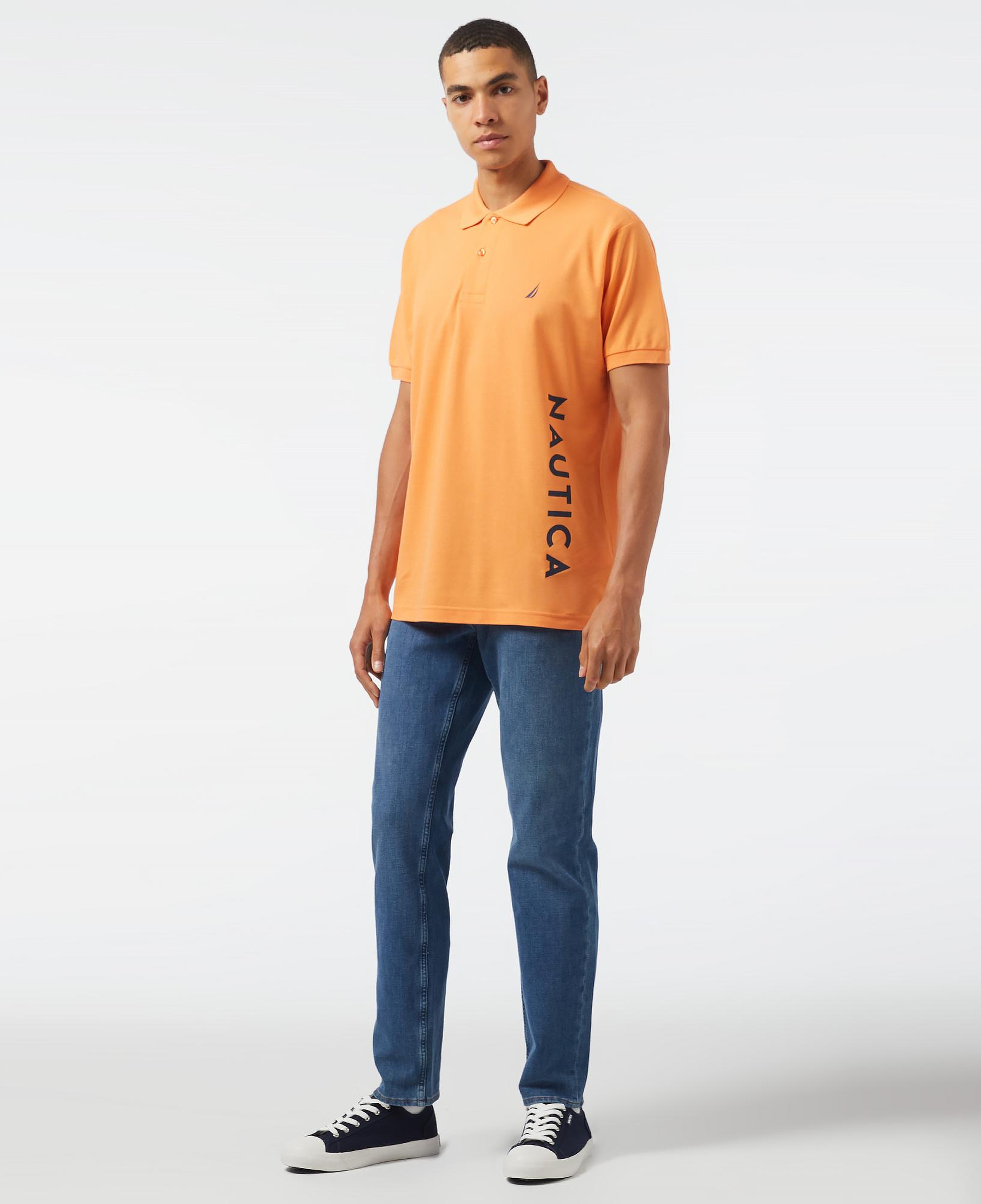 Nautica Erkek Turuncu Classic Fit Kısa Kollu Polo Yaka T-Shirt