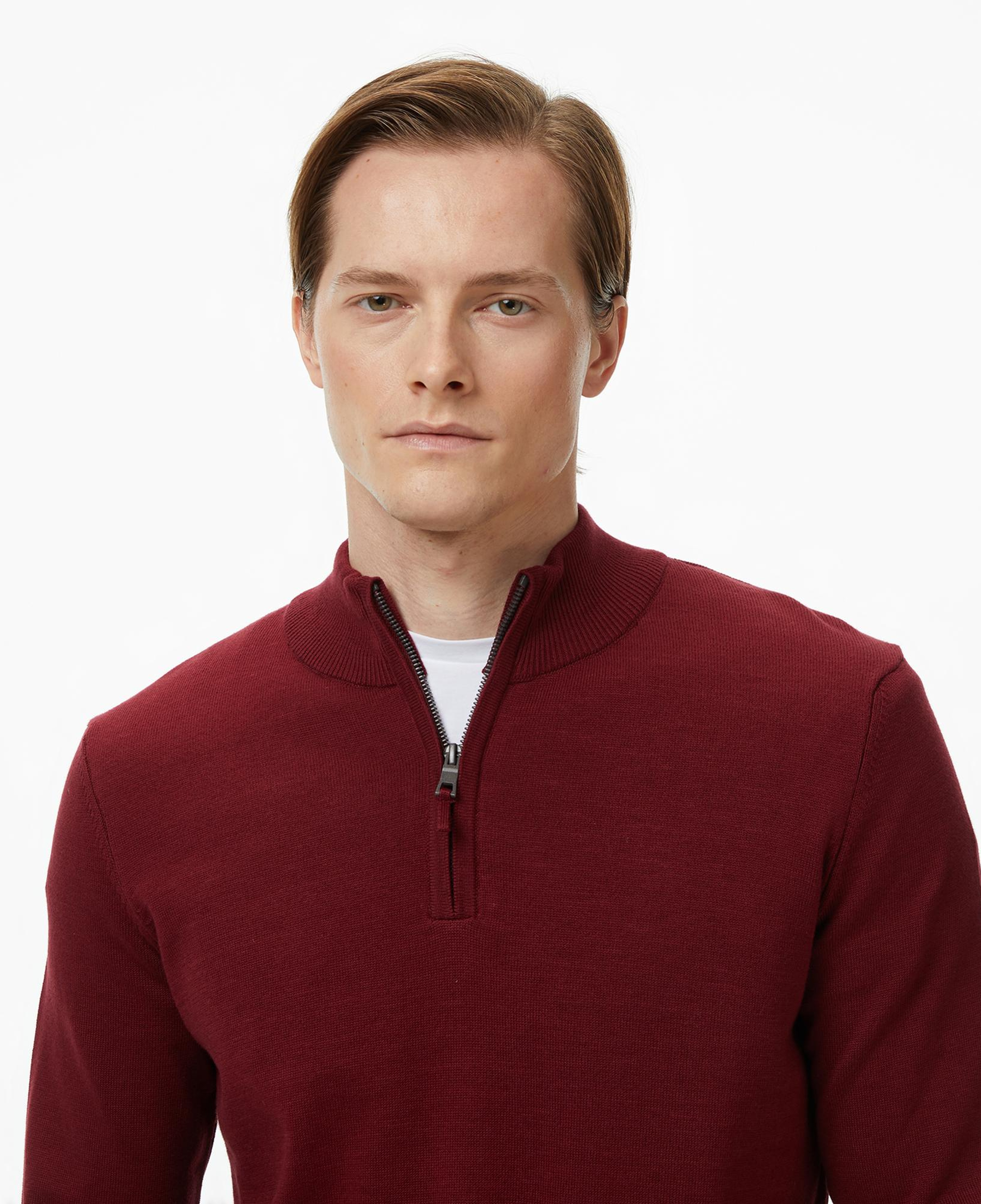 Nautica Erkek Bordo Classic Fit Kazak