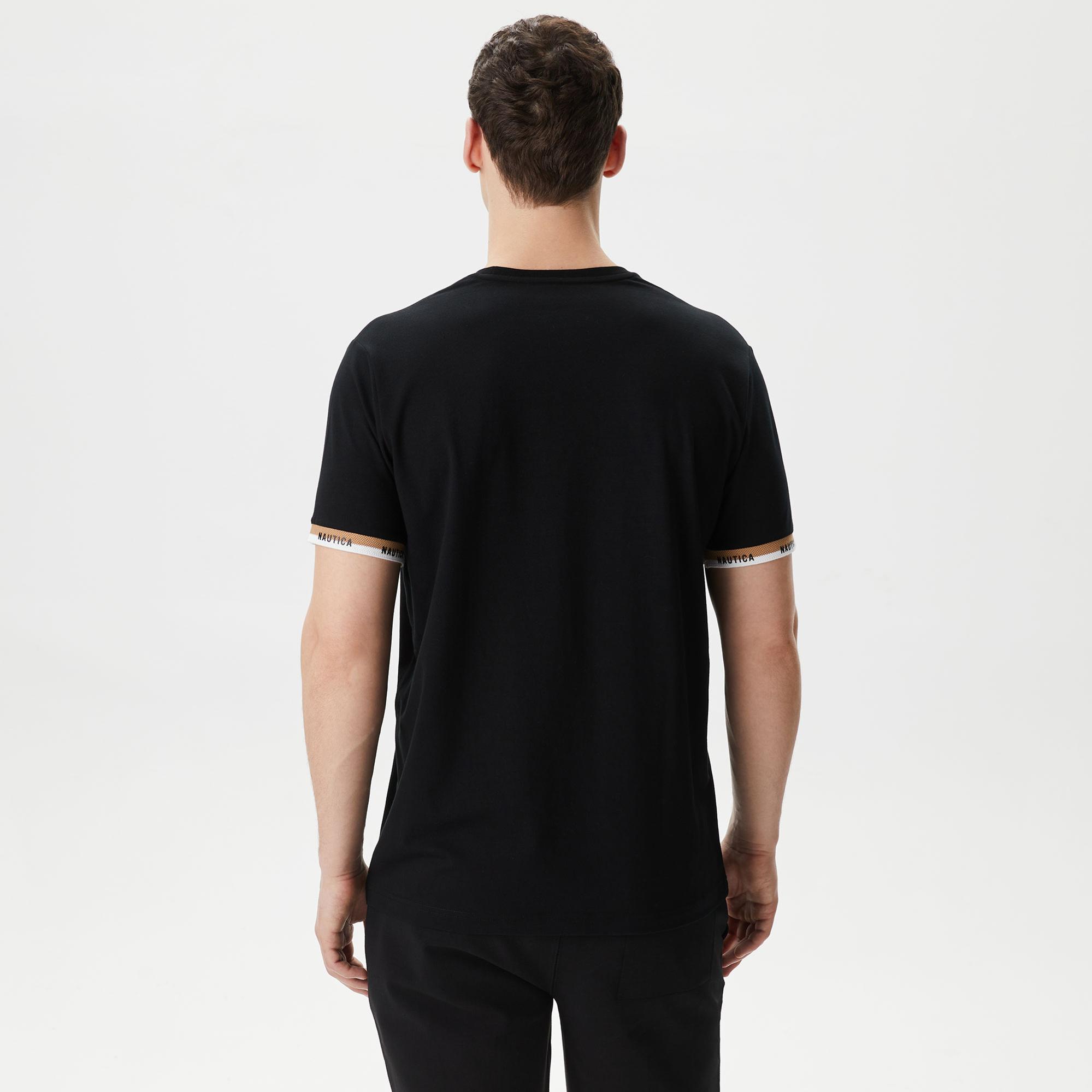 Nautica Erkek Siyah Standart Fit T-Shirt