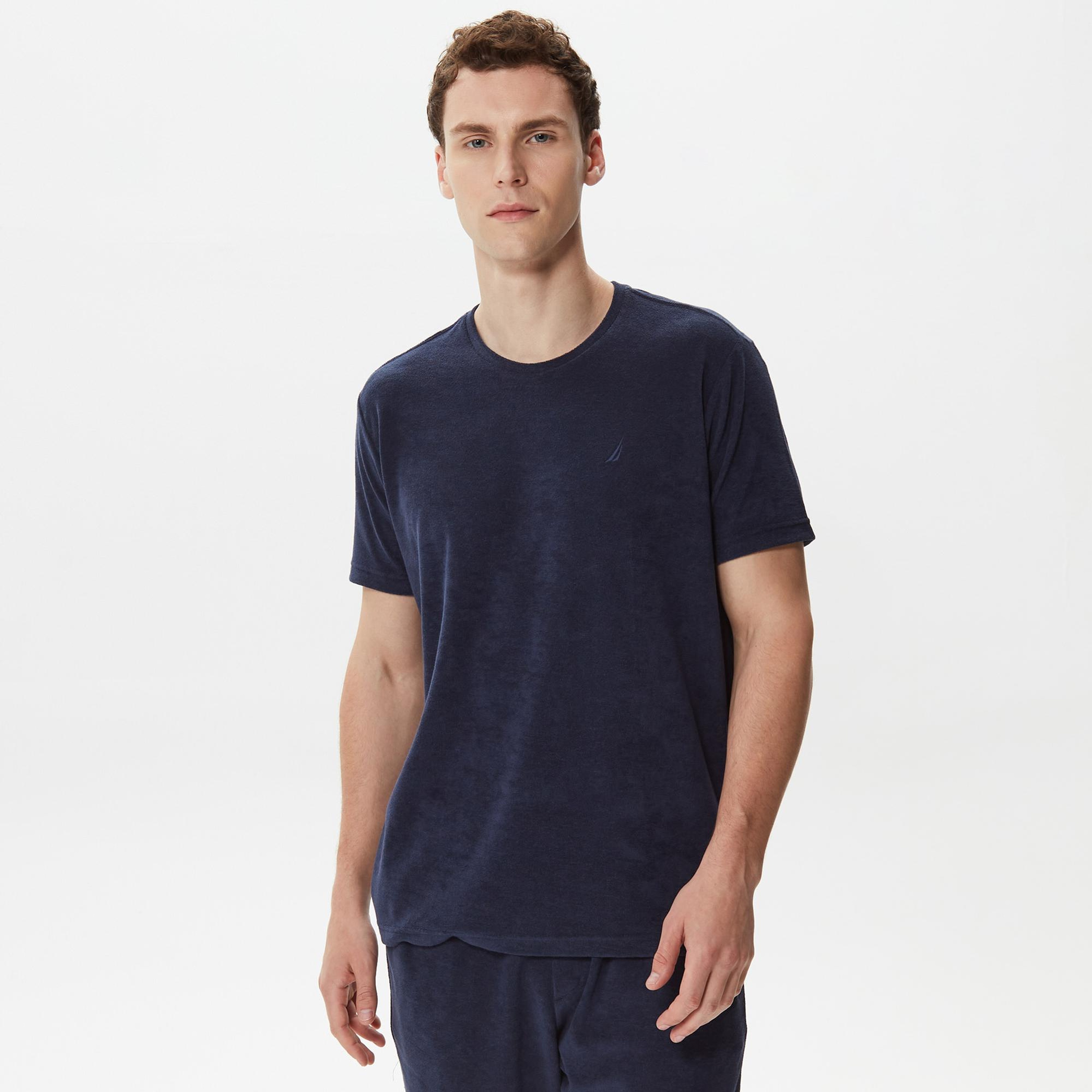 Nautica Erkek Lacivert Standart Fit T-Shirt