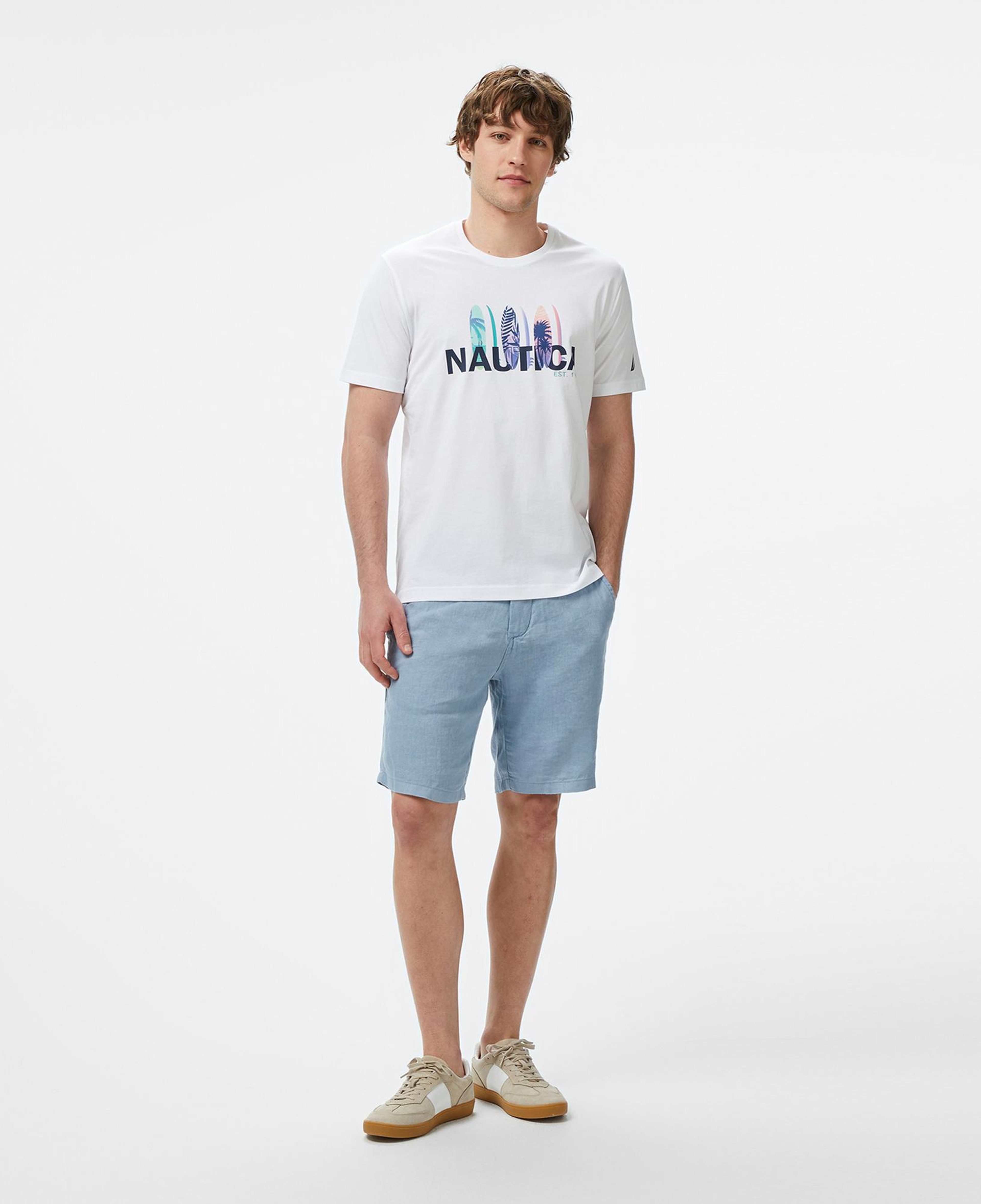 Nautica Erkek Beyaz Regular Fit T-Shirt