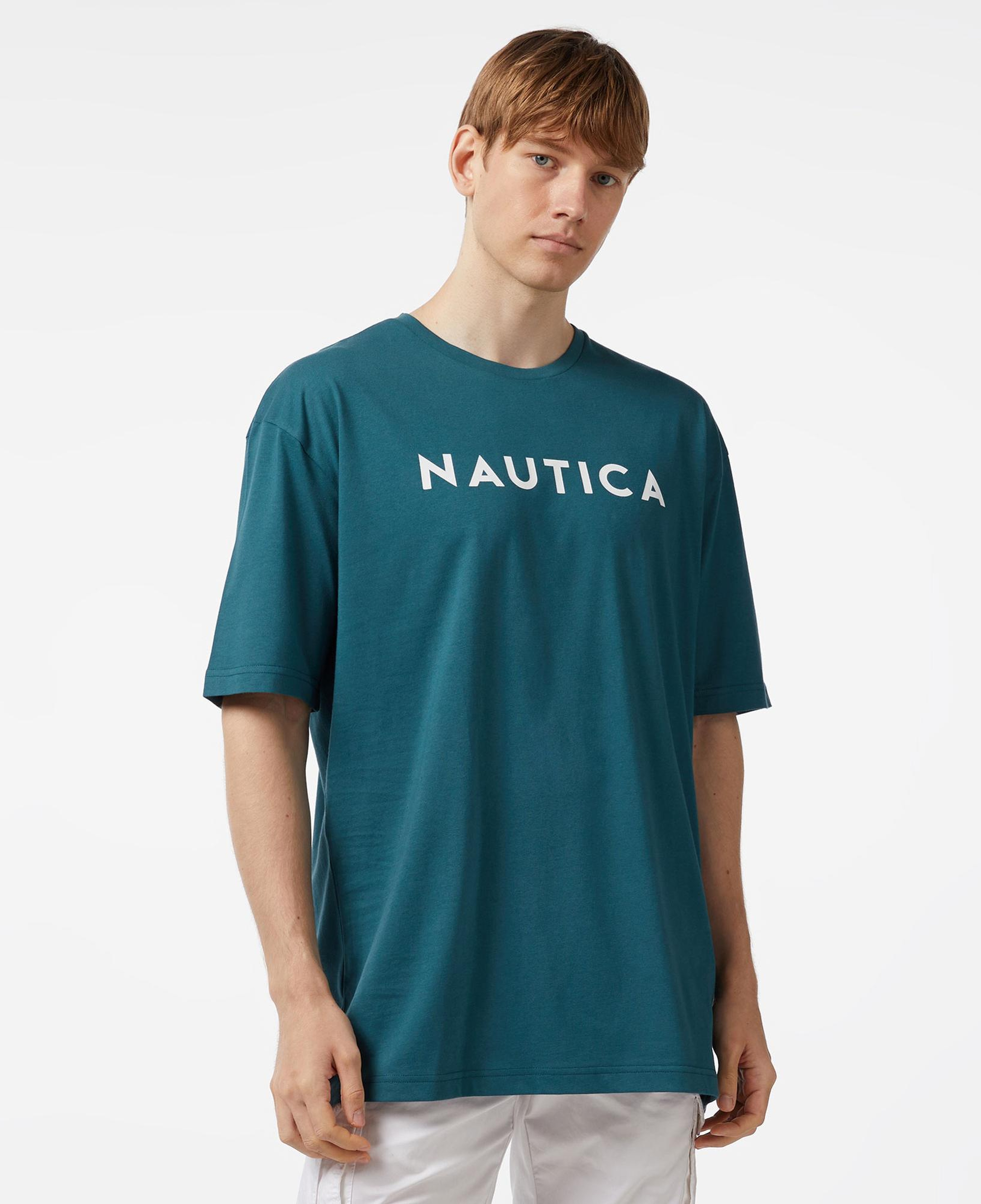 Nautica Erkek Yeşil Oversize T-Shirt