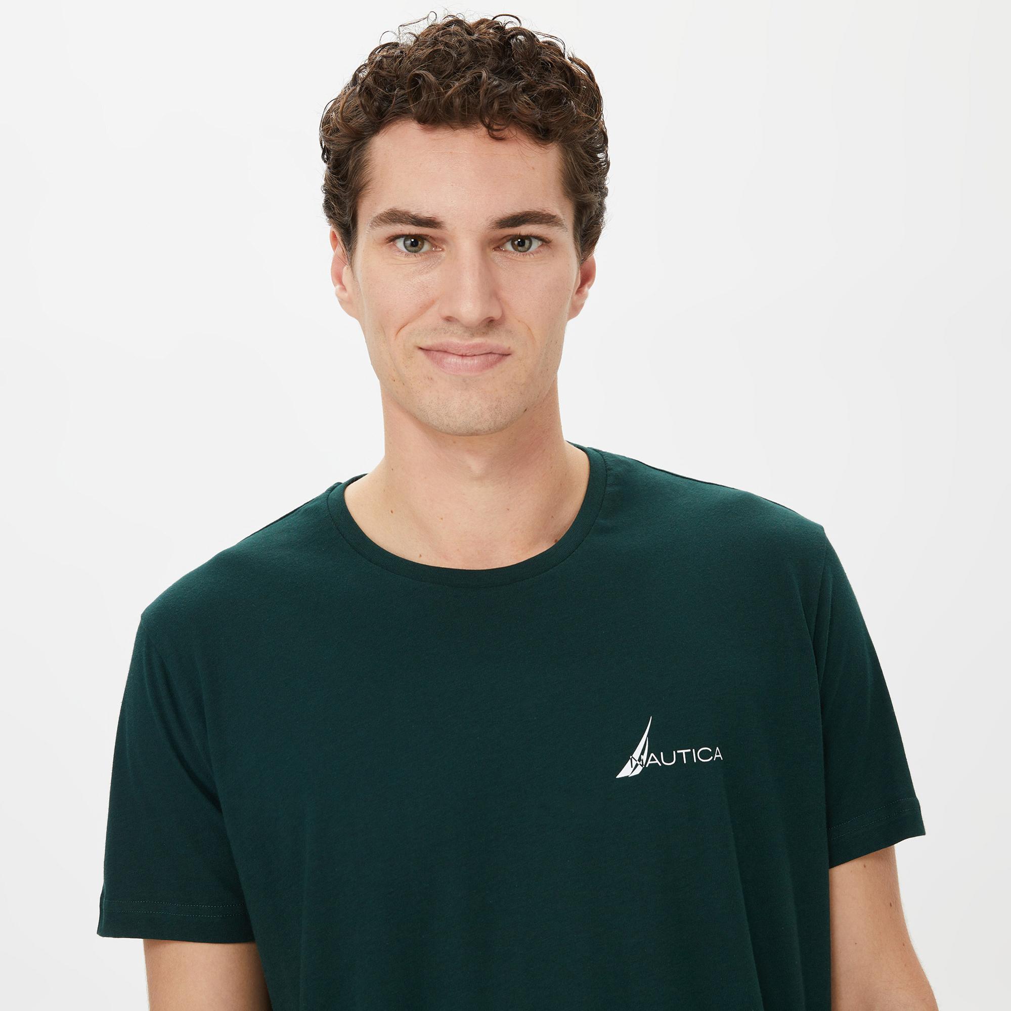 Nautica Erkek Yeşil Kısa Kollu Standart Fit T-Shirt