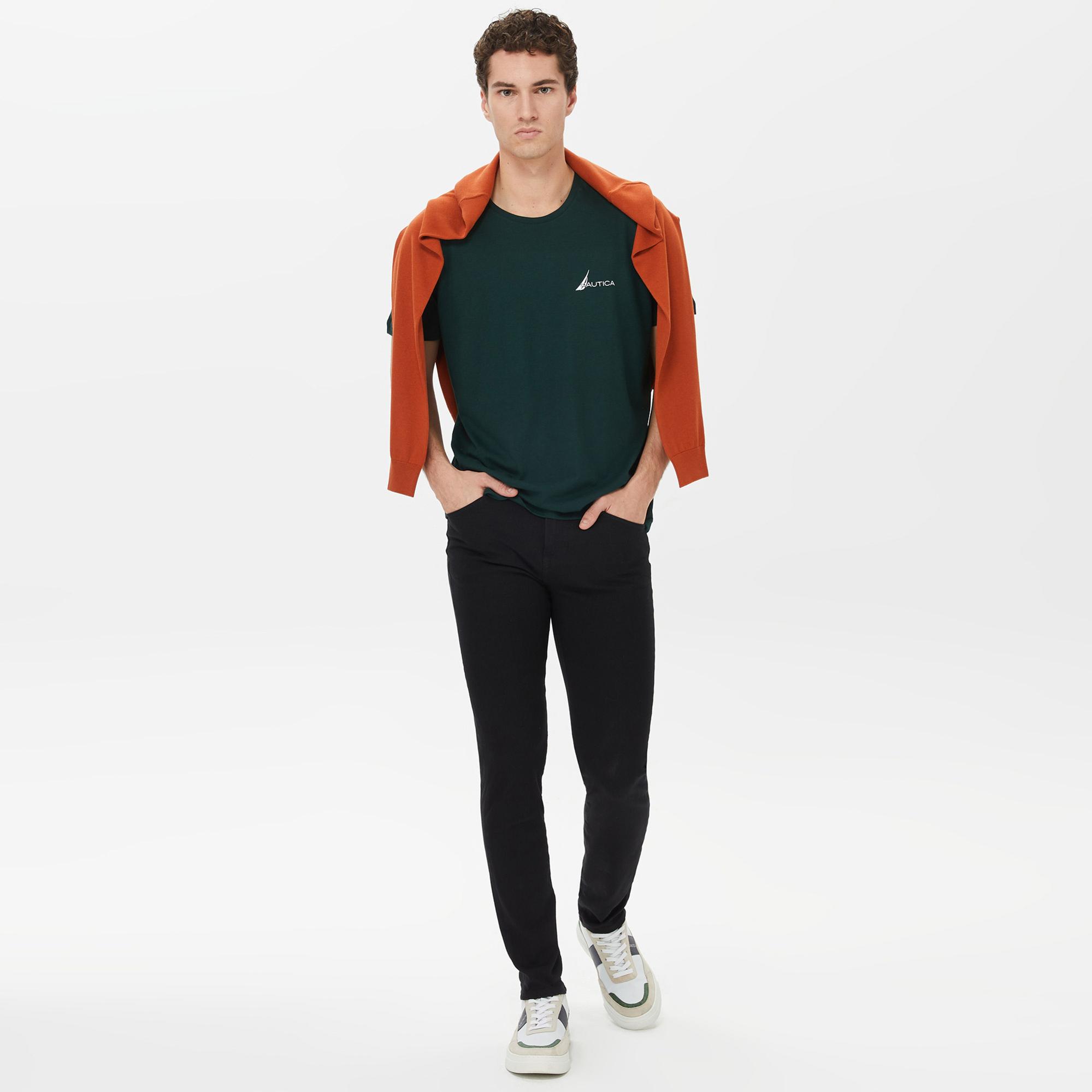 Nautica Erkek Yeşil Kısa Kollu Standart Fit T-Shirt