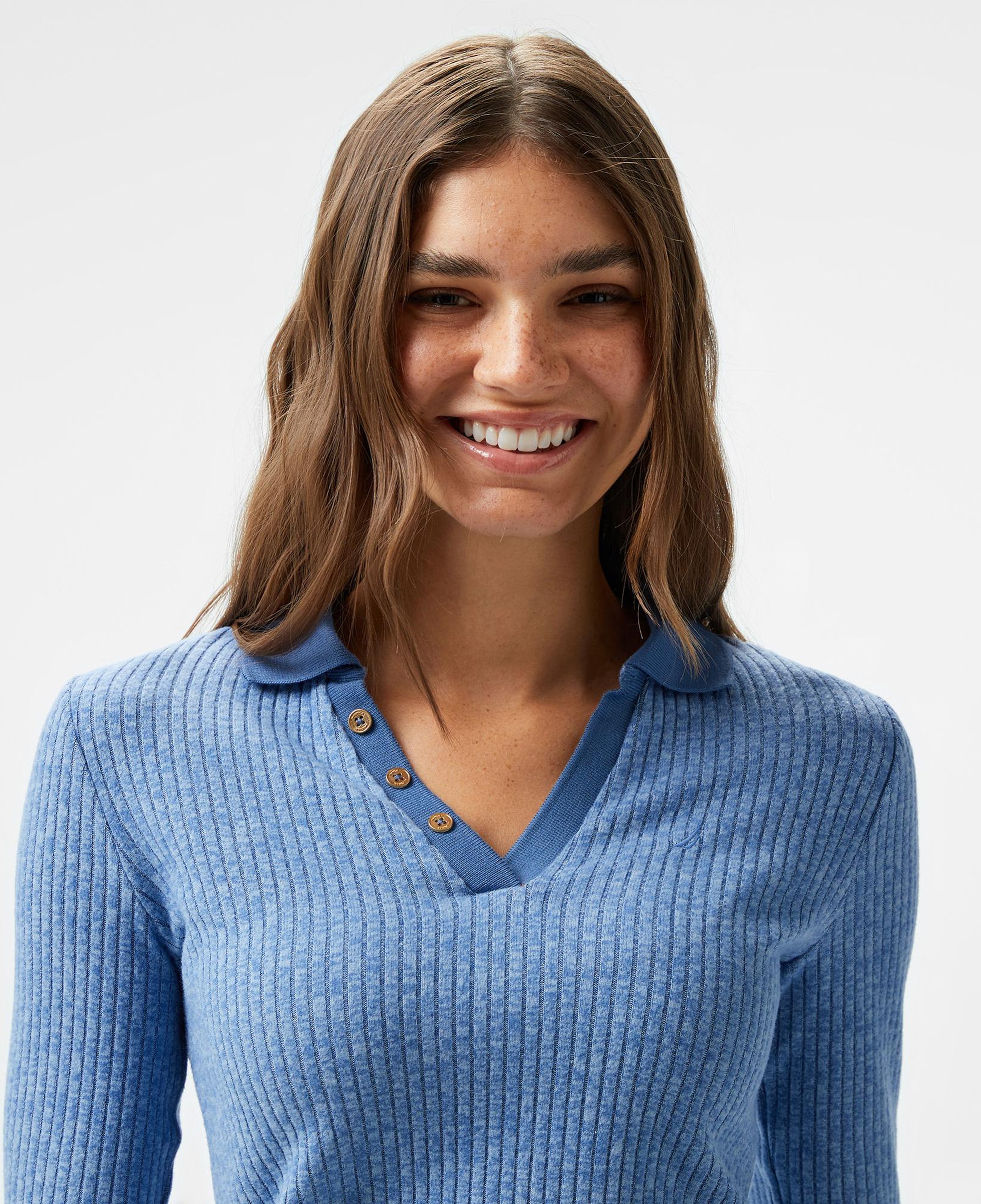 Nautica Kadın Mavi Uzun Kollu Polo