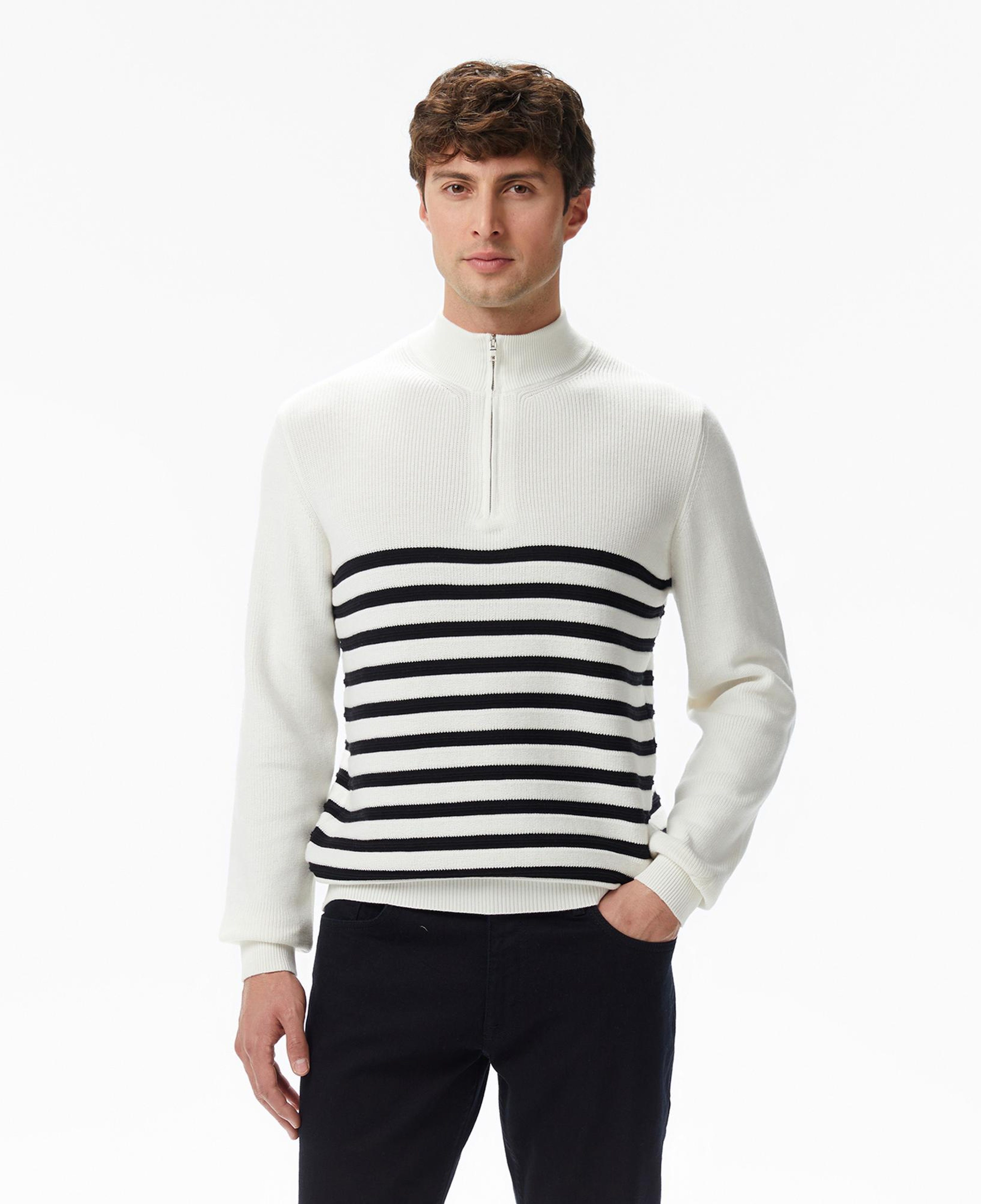 Nautica Erkek Krem Rengi Classic Fit Kazak