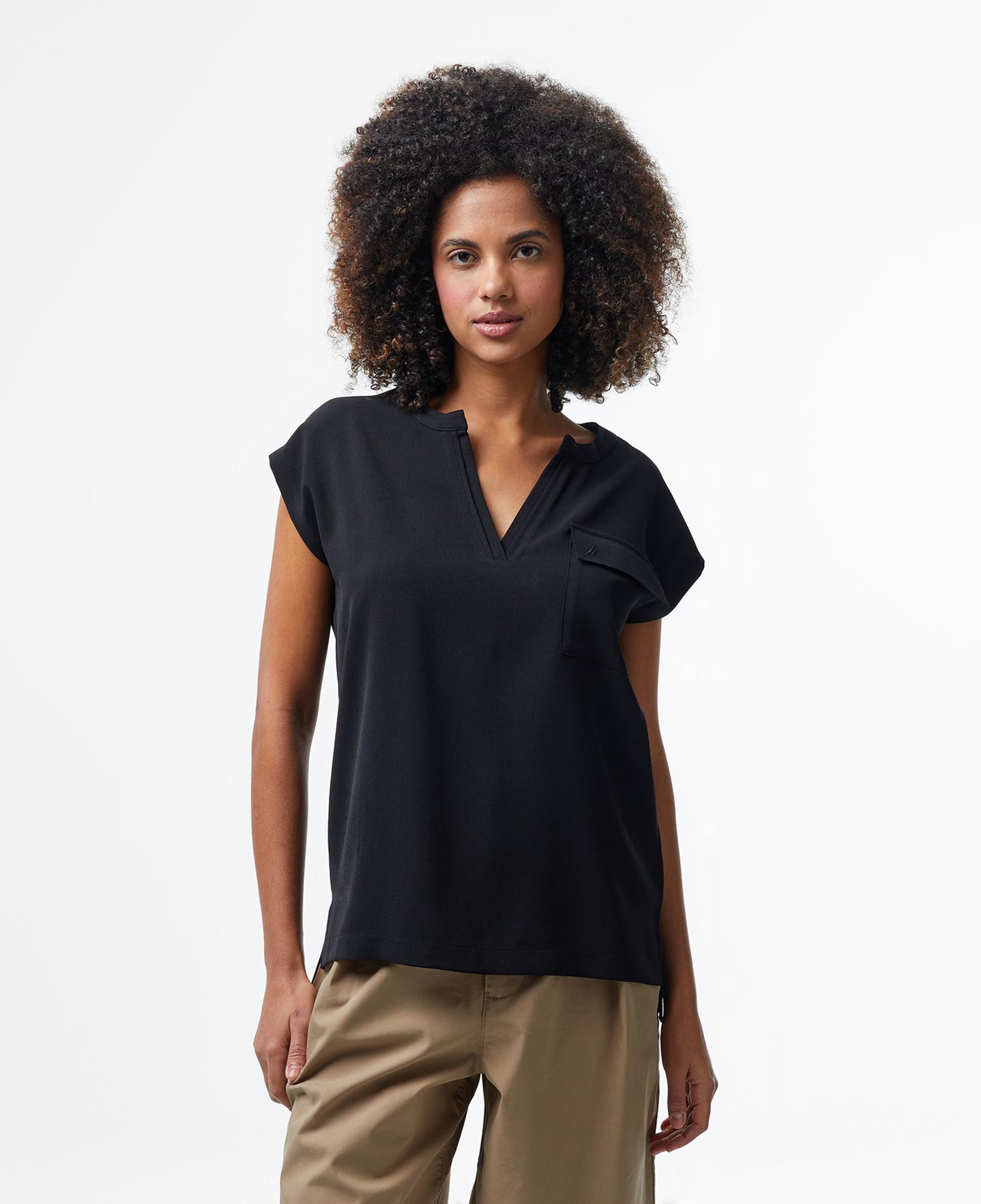 Nautica Kadın Siyah Relaxed Fit Gömlek