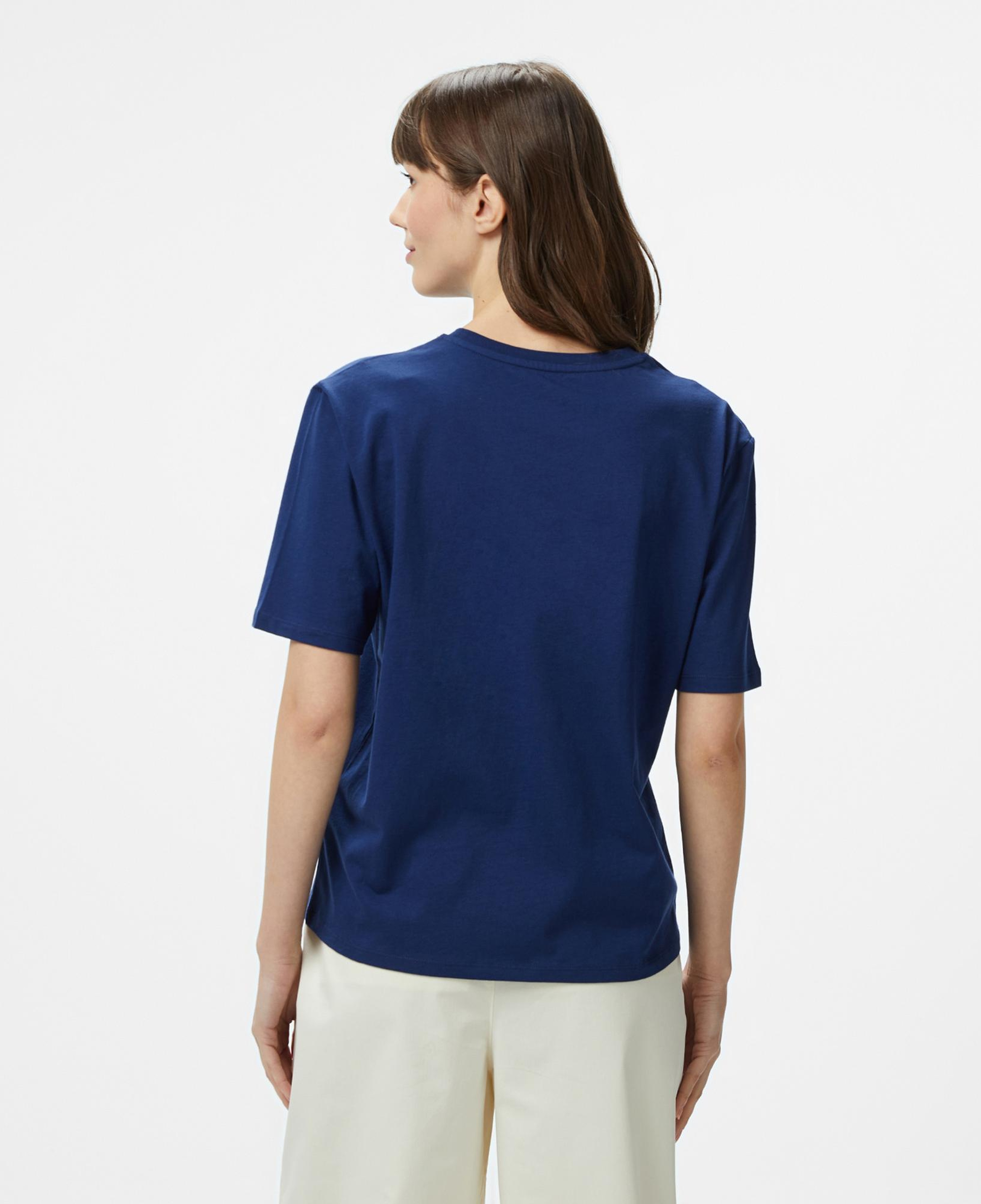 Nautica Kadın Lacivert Regular Fit Nakışlı T-Shirt