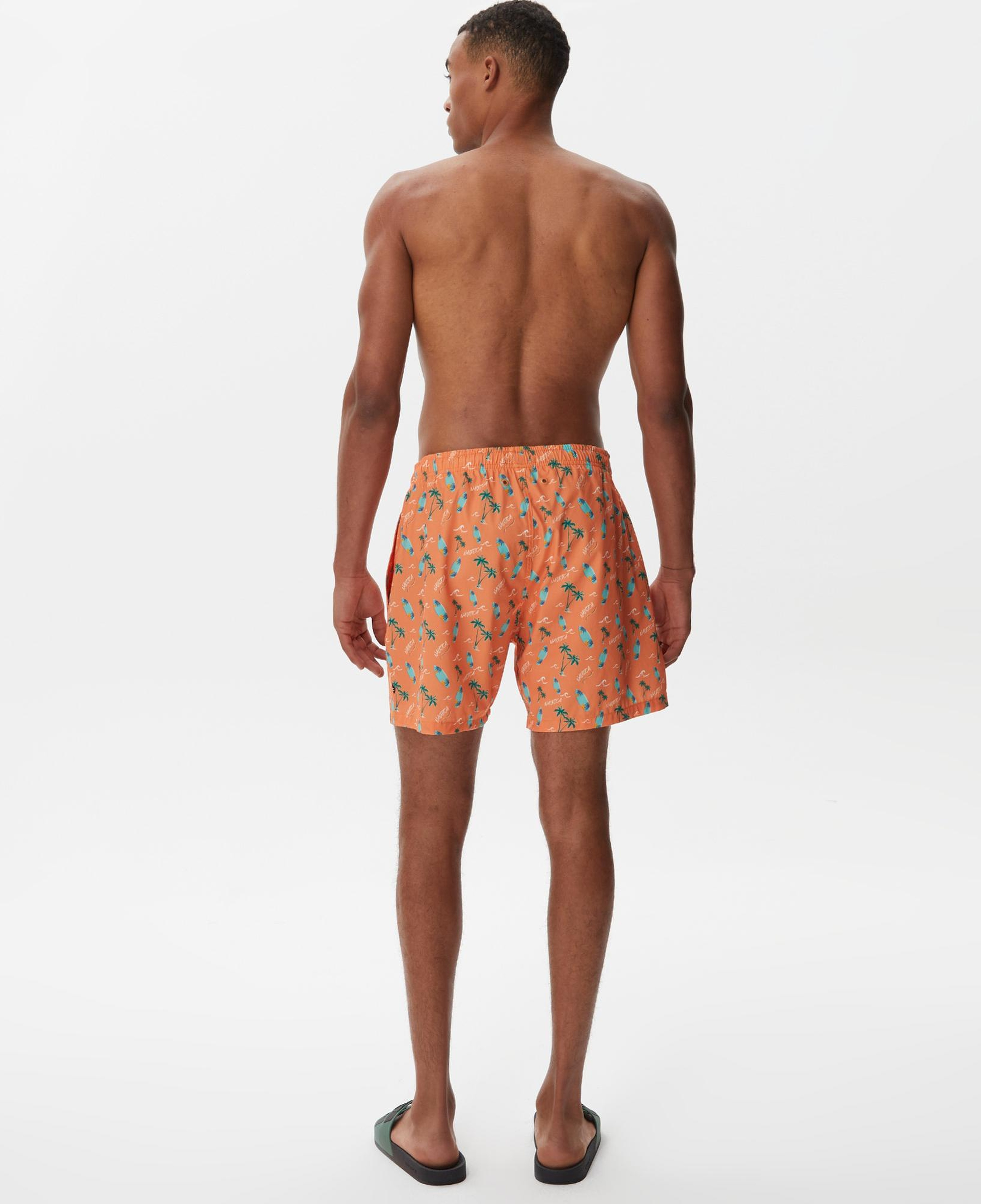 Nautica Erkek Turuncu Baskılı Deniz Şortu