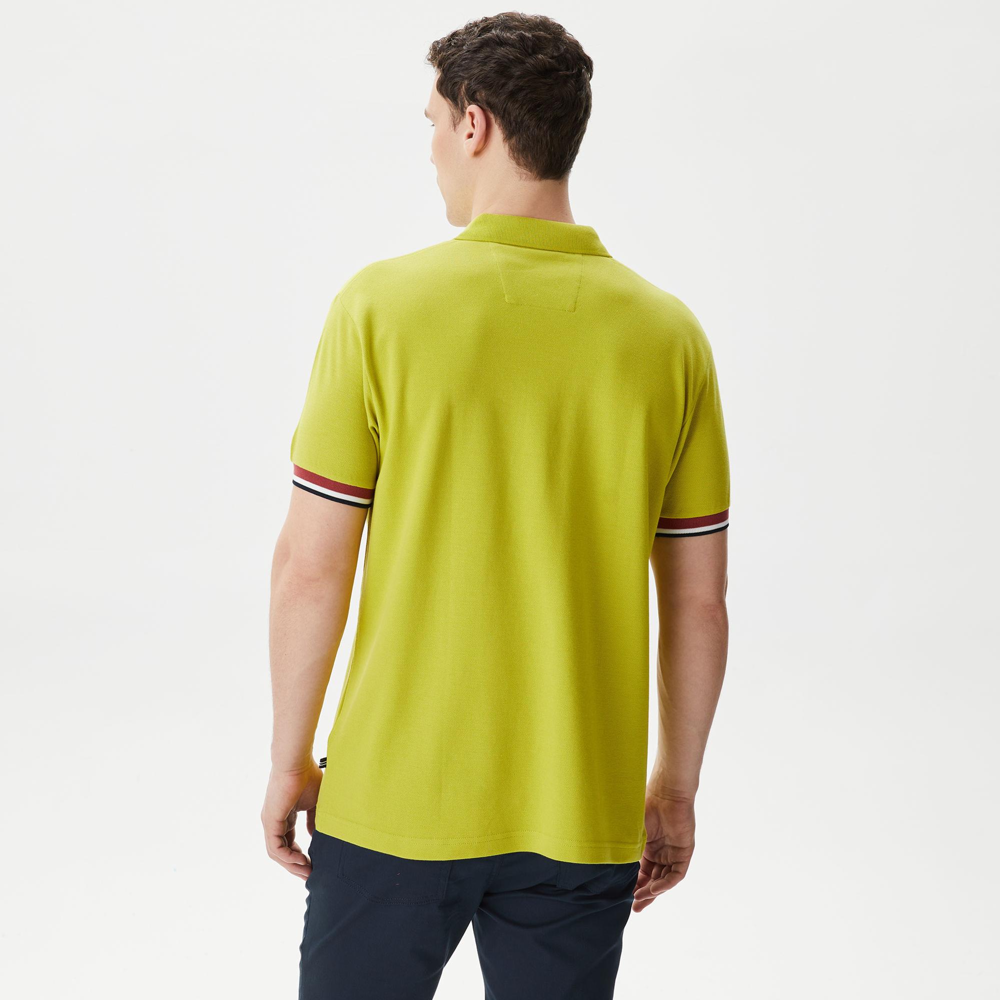 Nautica Erkek Yeşil Classic Fit Kısa Kollu Polo Yaka T-Shirt