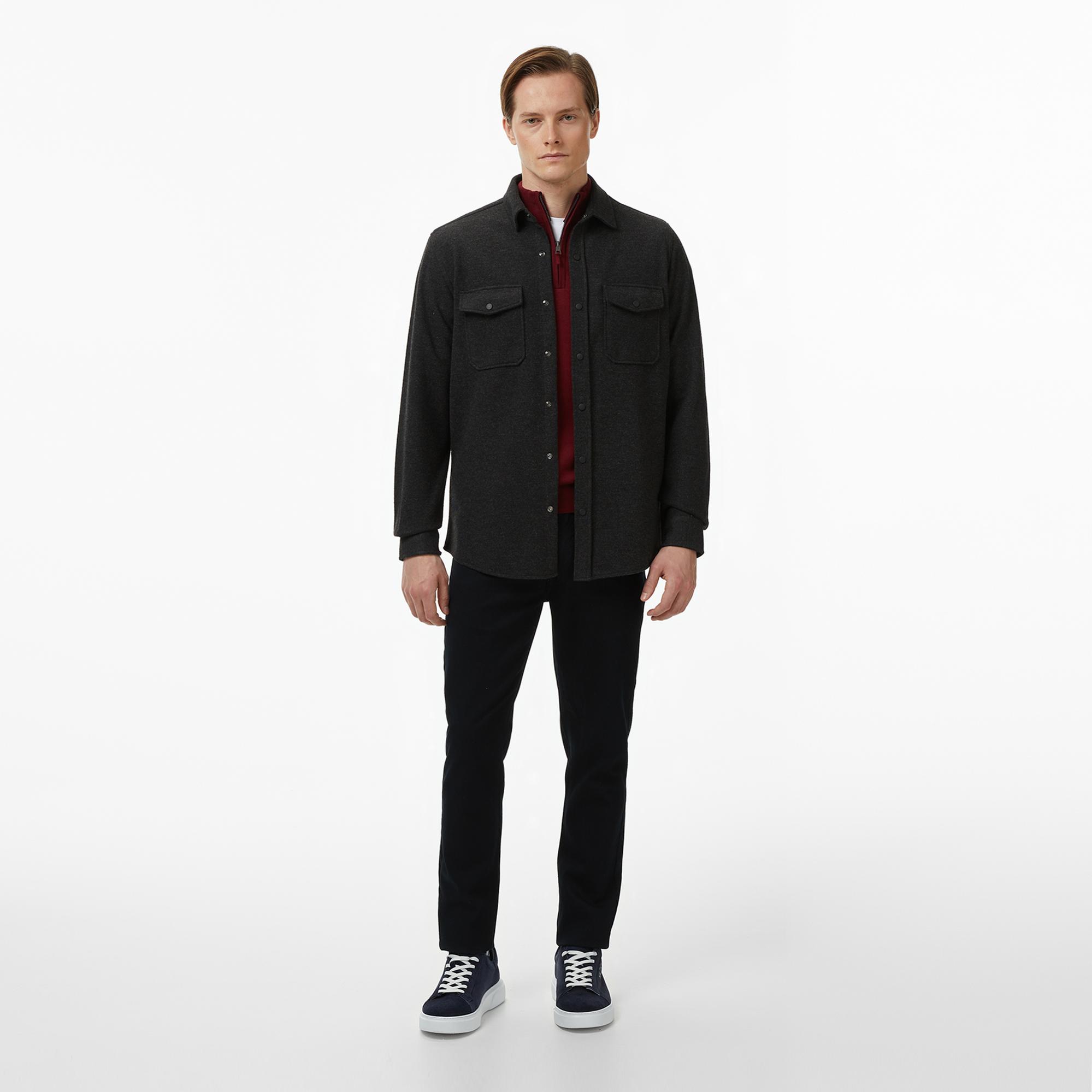 Nautica Erkek Siyah Classic Fit Gömlek