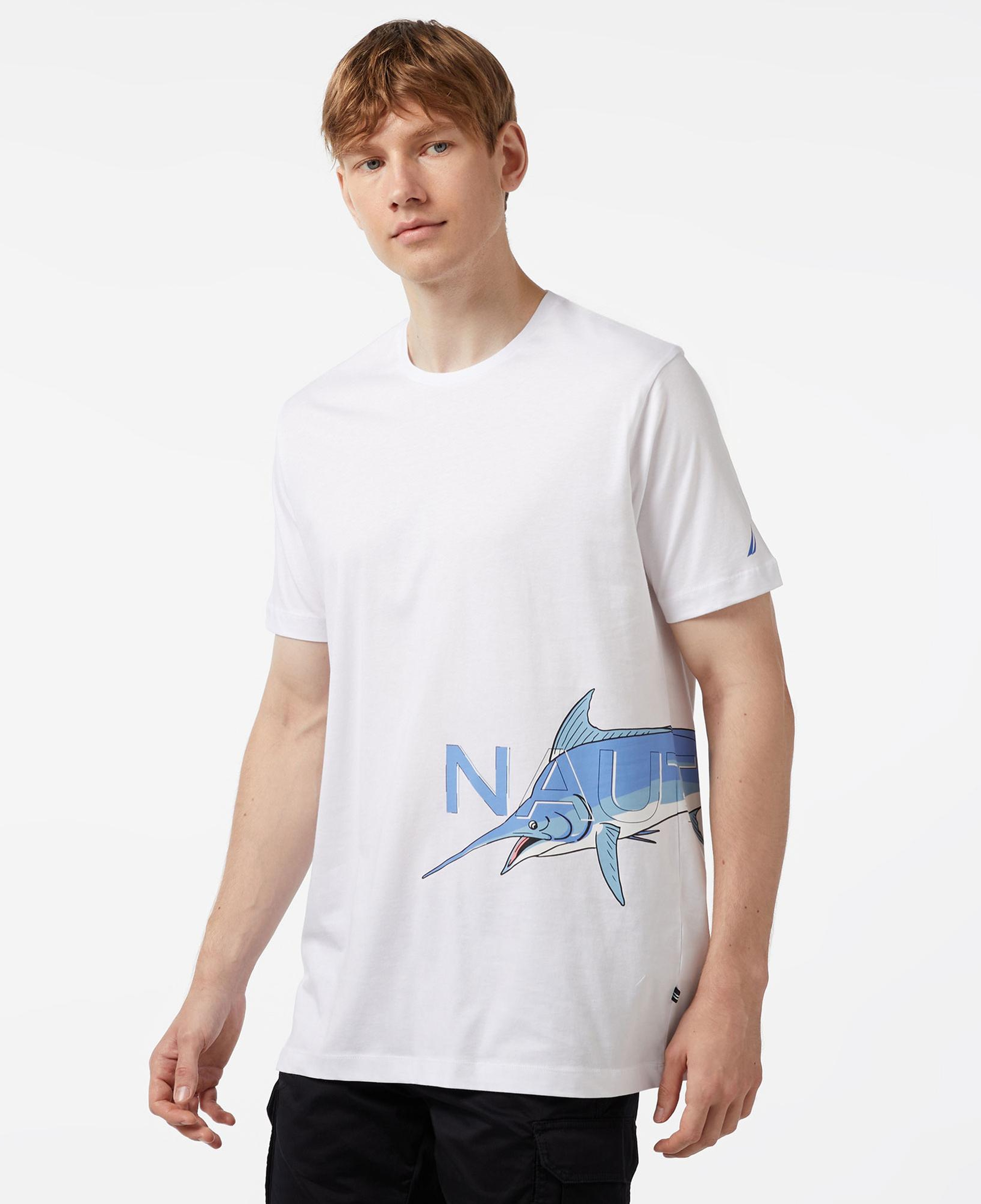 Nautica Erkek Beyaz Standart Fit T-Shirt