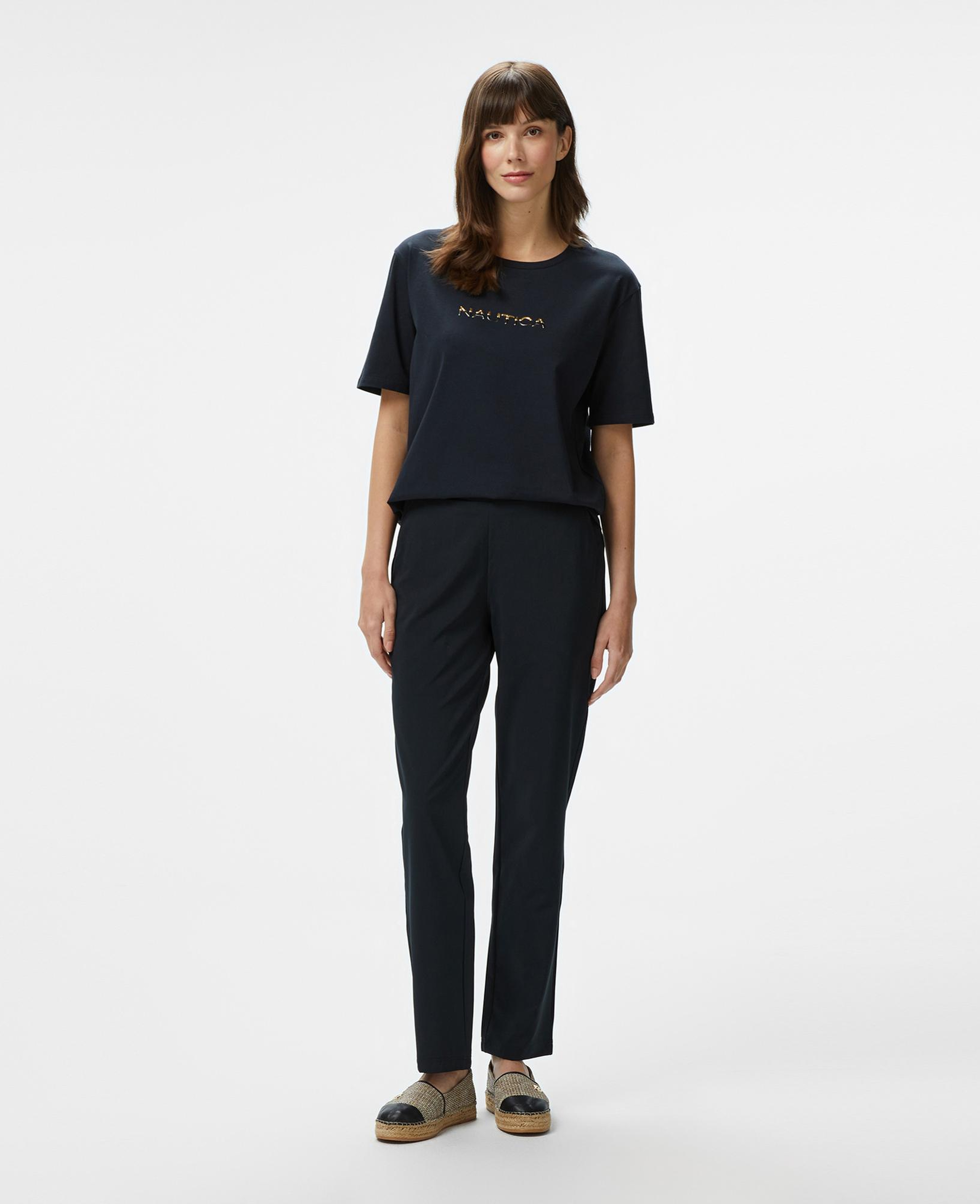 Nautica Kadın Siyah Relaxed Fit Pantolon