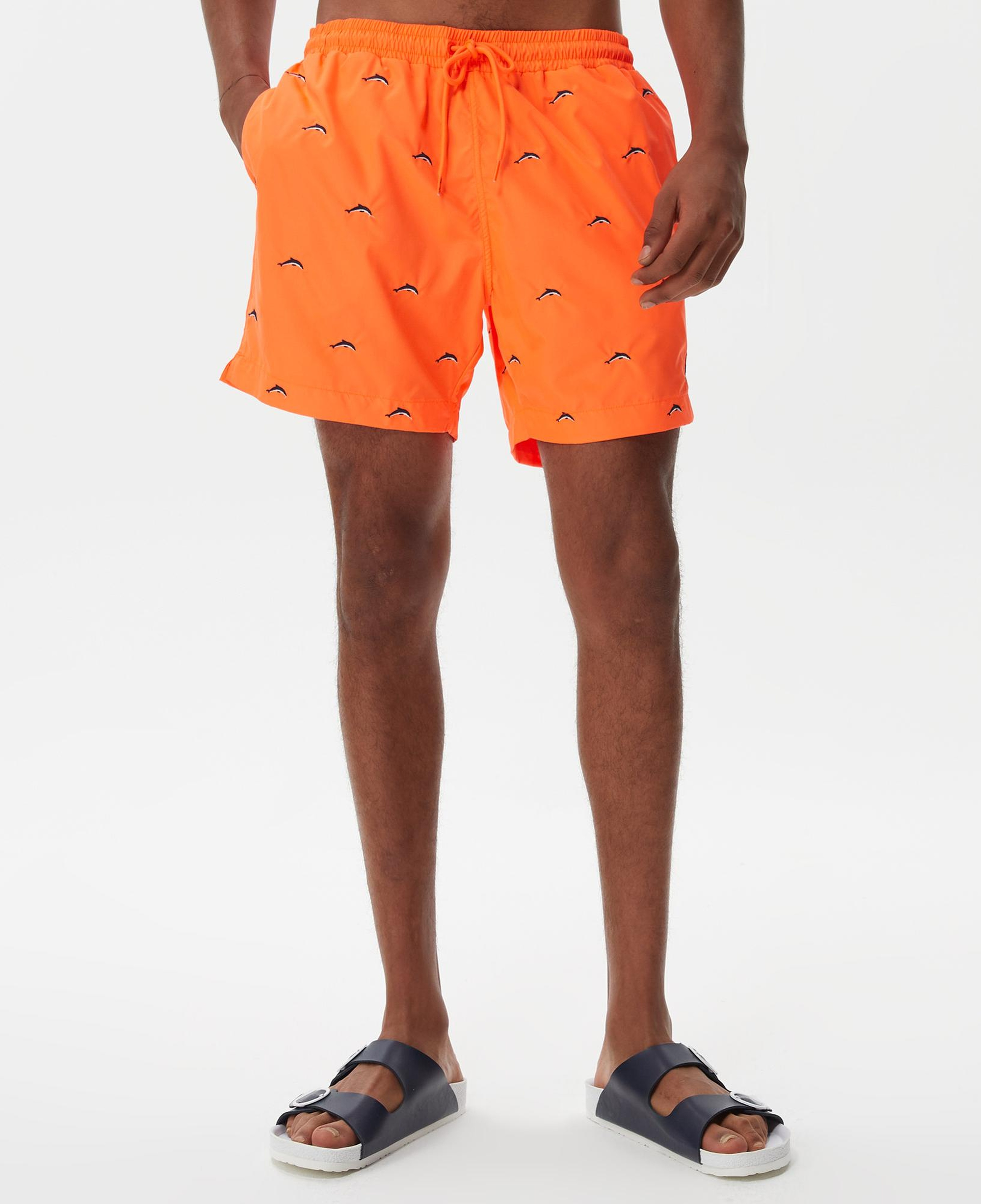 Nautica Erkek Turuncu Desenli Deniz Şortu