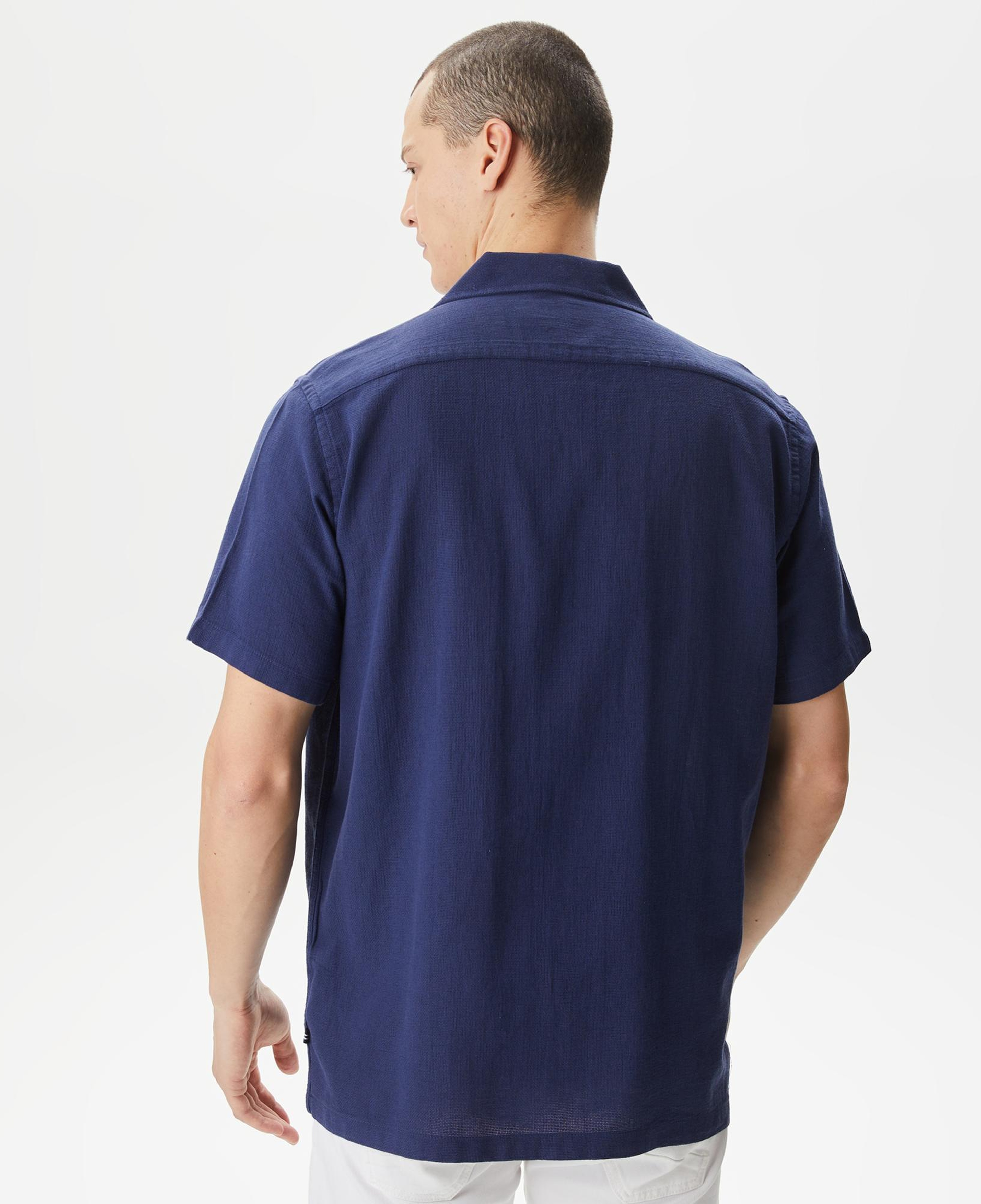 Nautica Erkek Lacivert Classic Fit Kısa Kollu Gömlek