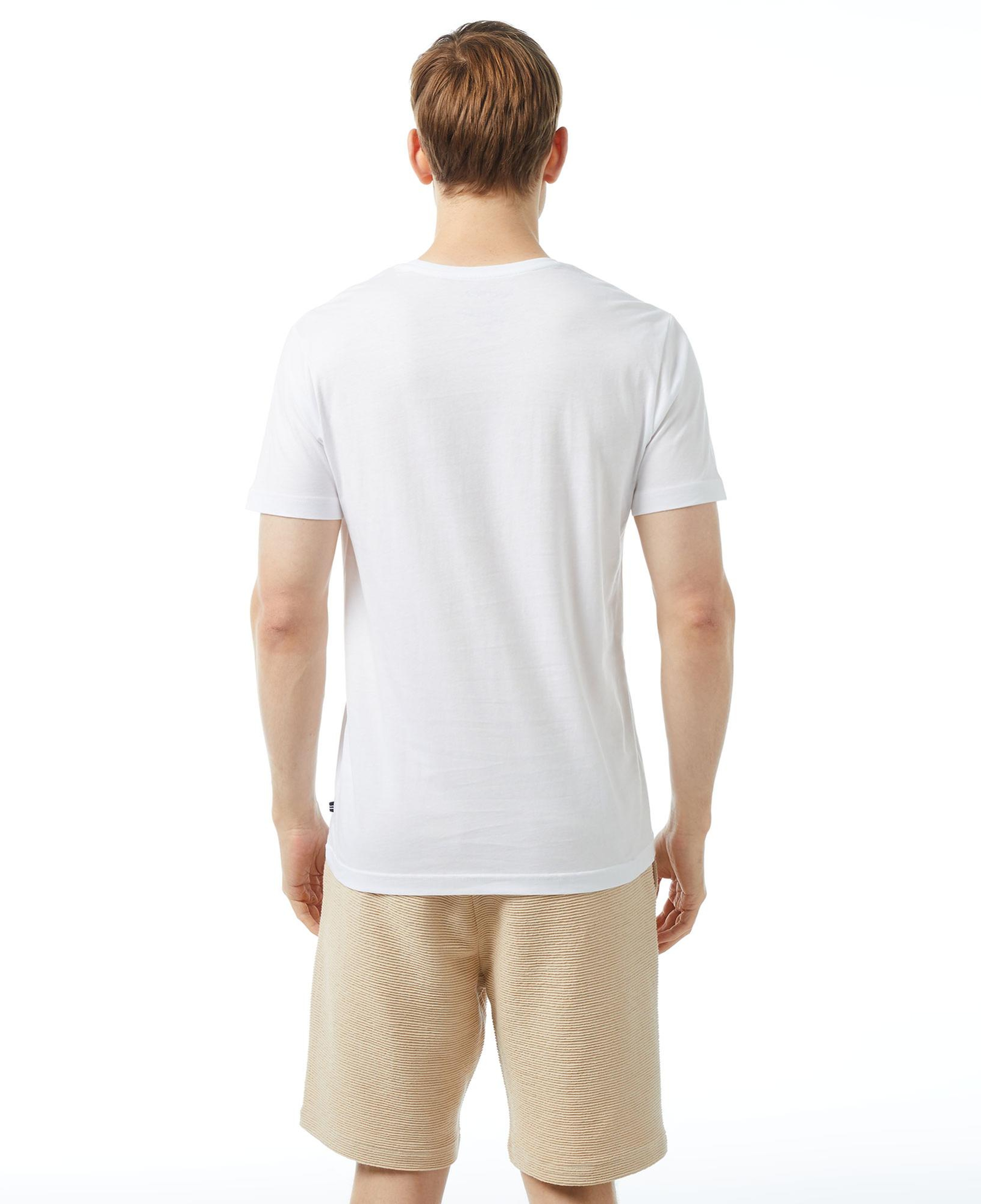Nautica Erkek Beyaz Standart Fit Kısa Kollu Baskılı T-Shirt