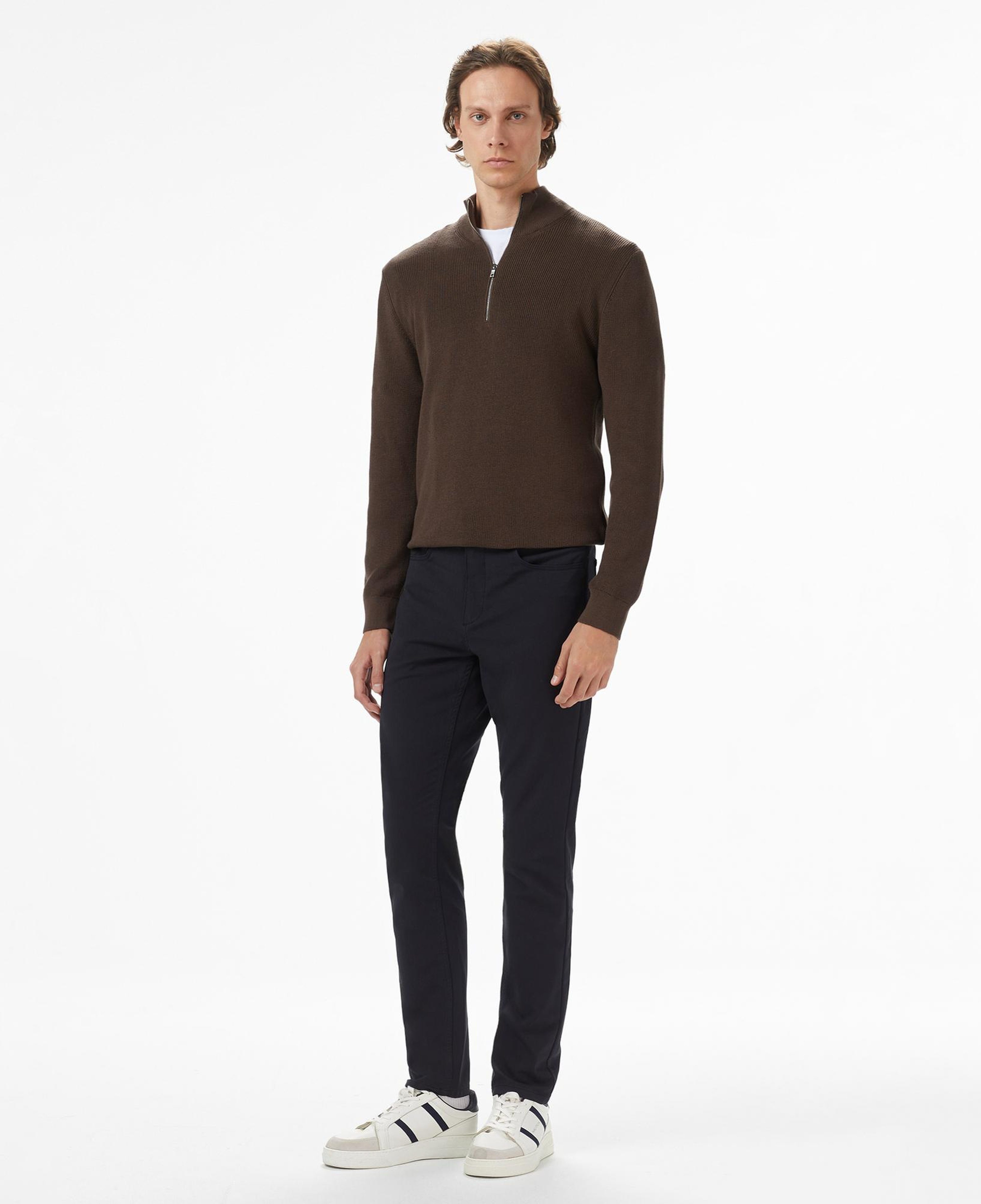 Nautica Erkek Kahverengi Classic Fit Kazak