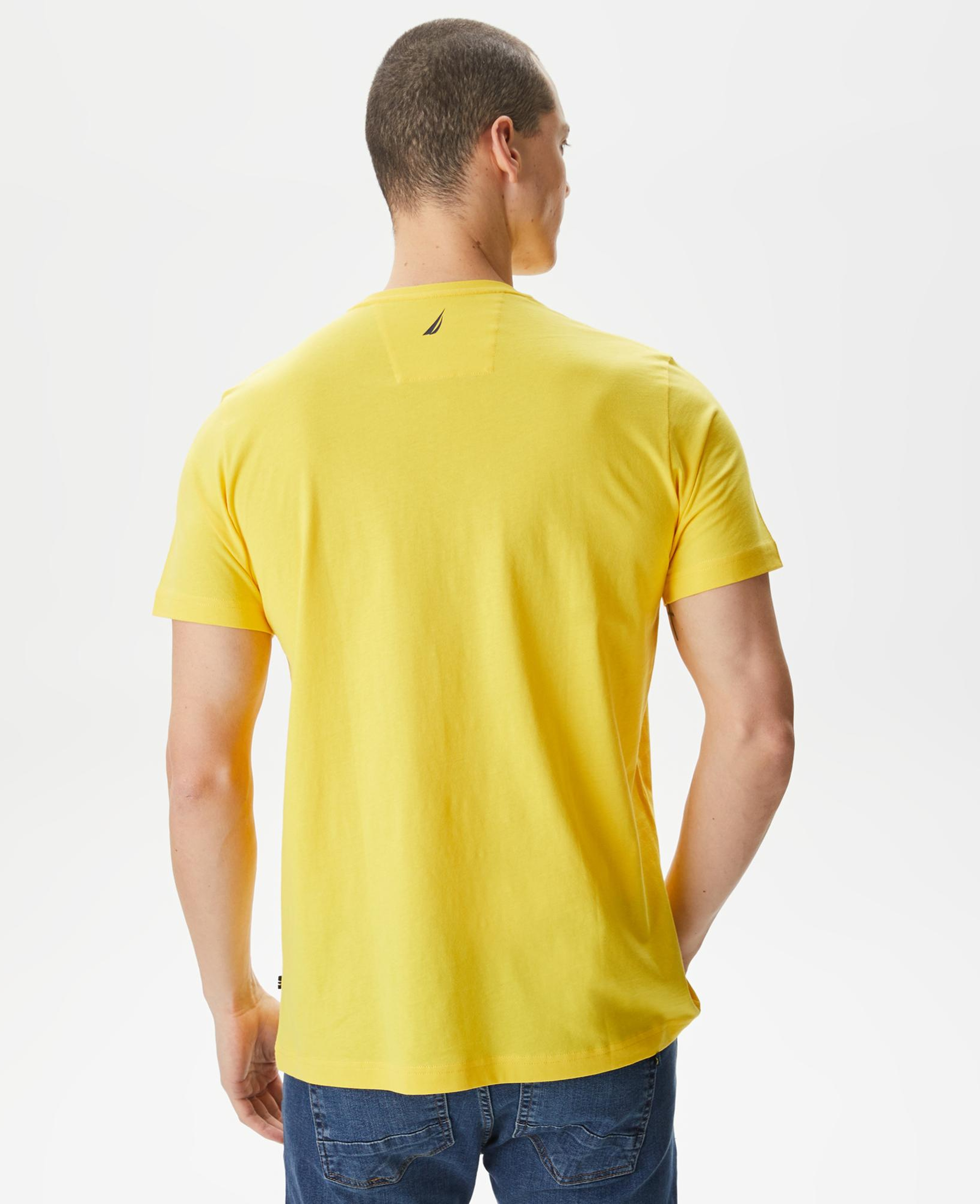 Nautica Erkek Sarı Standart Fit T-Shirt