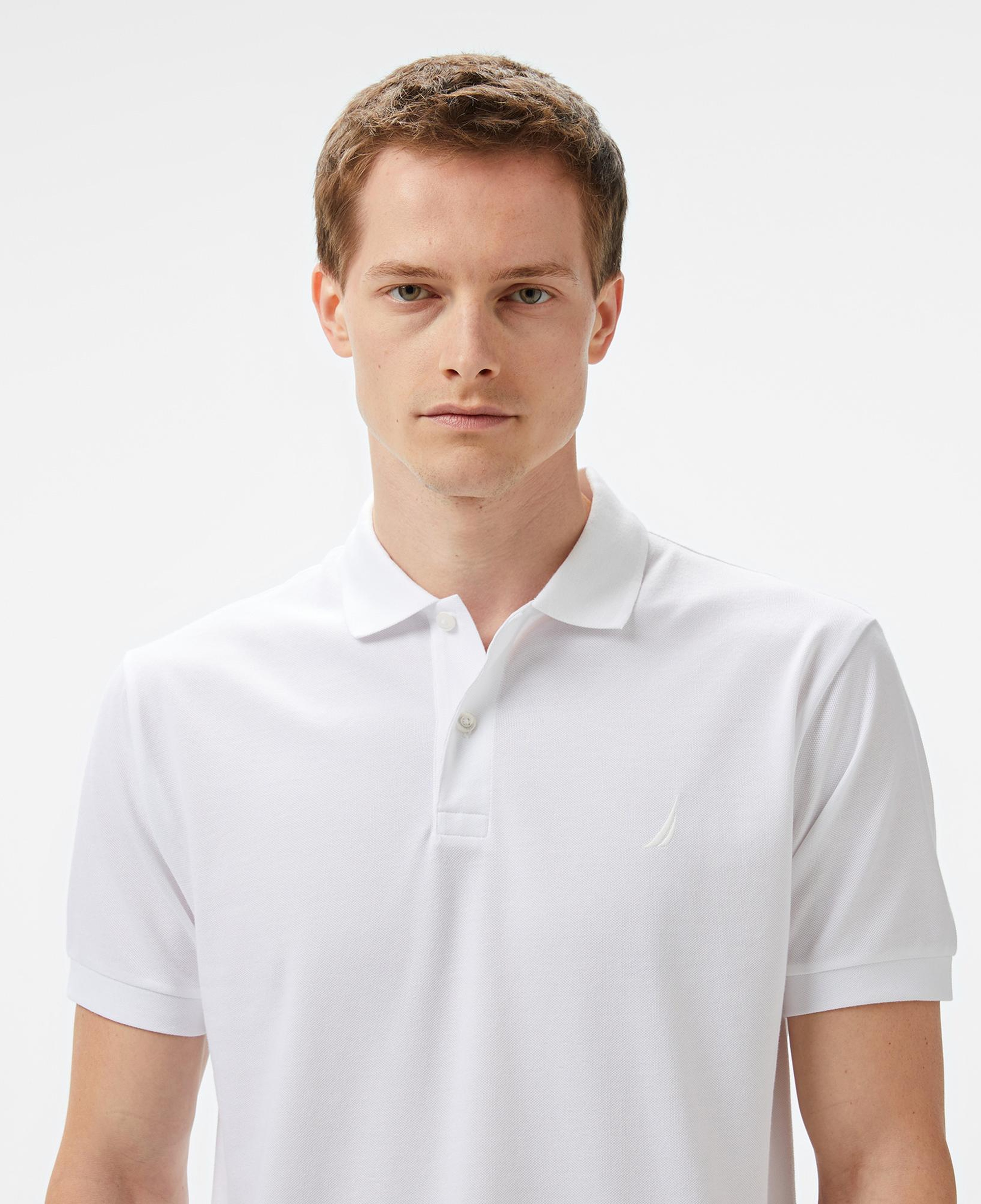 Nautica Erkek Beyaz Classic Fit Polo Yaka T-Shirt