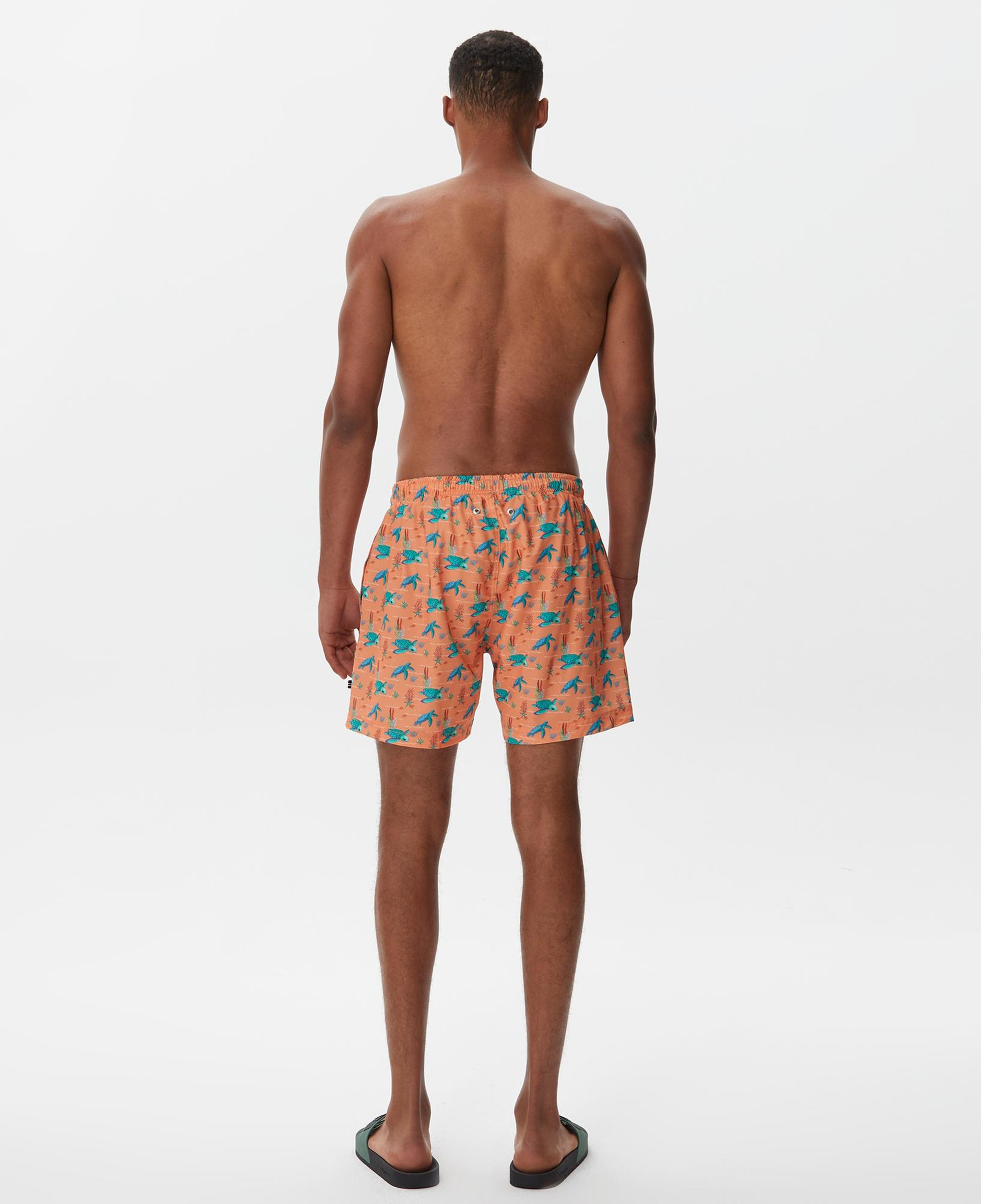 Nautica Erkek Turuncu Baskılı Deniz Şortu