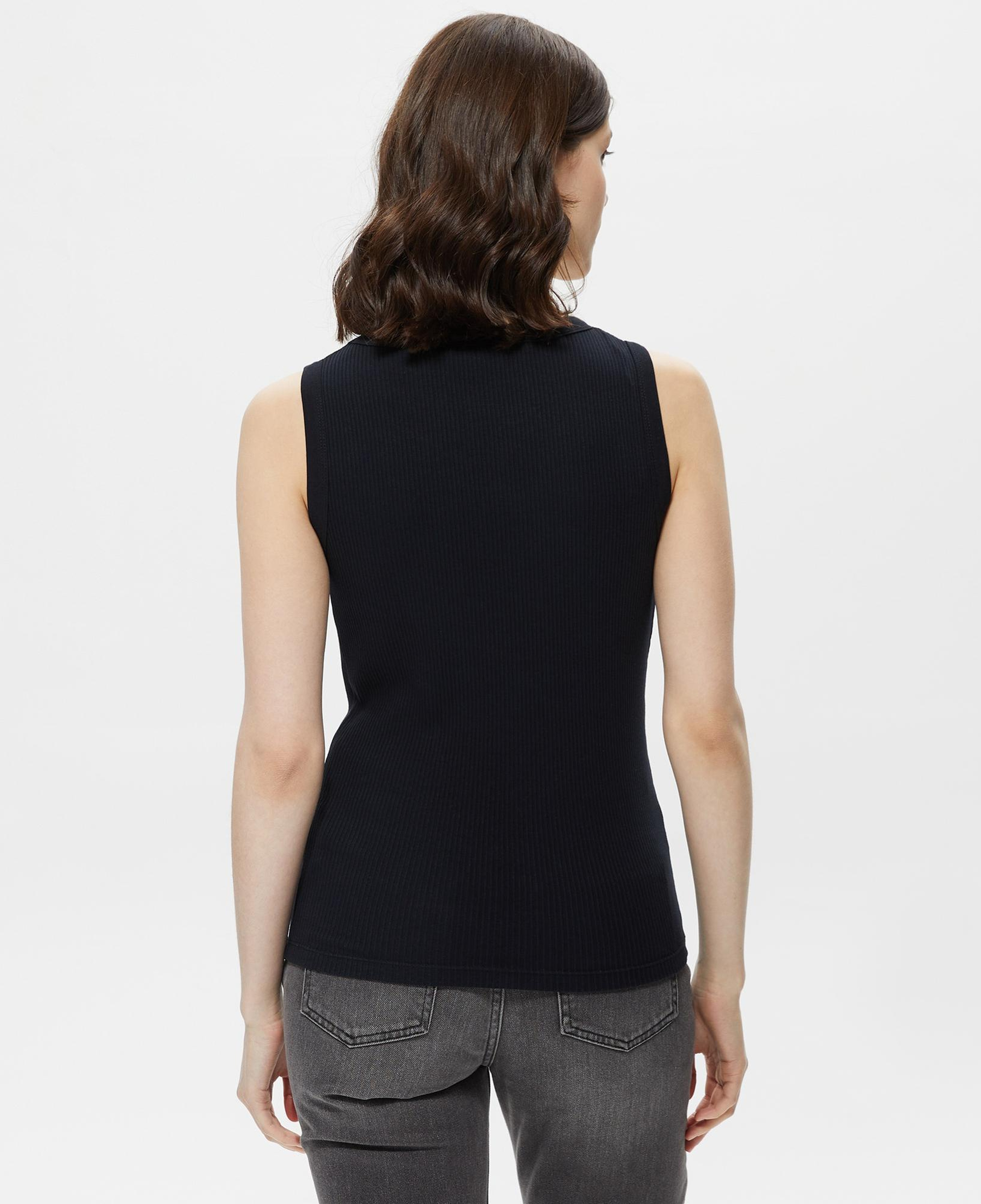 Nautica Kadın Siyah Kolsuz T-Shirt