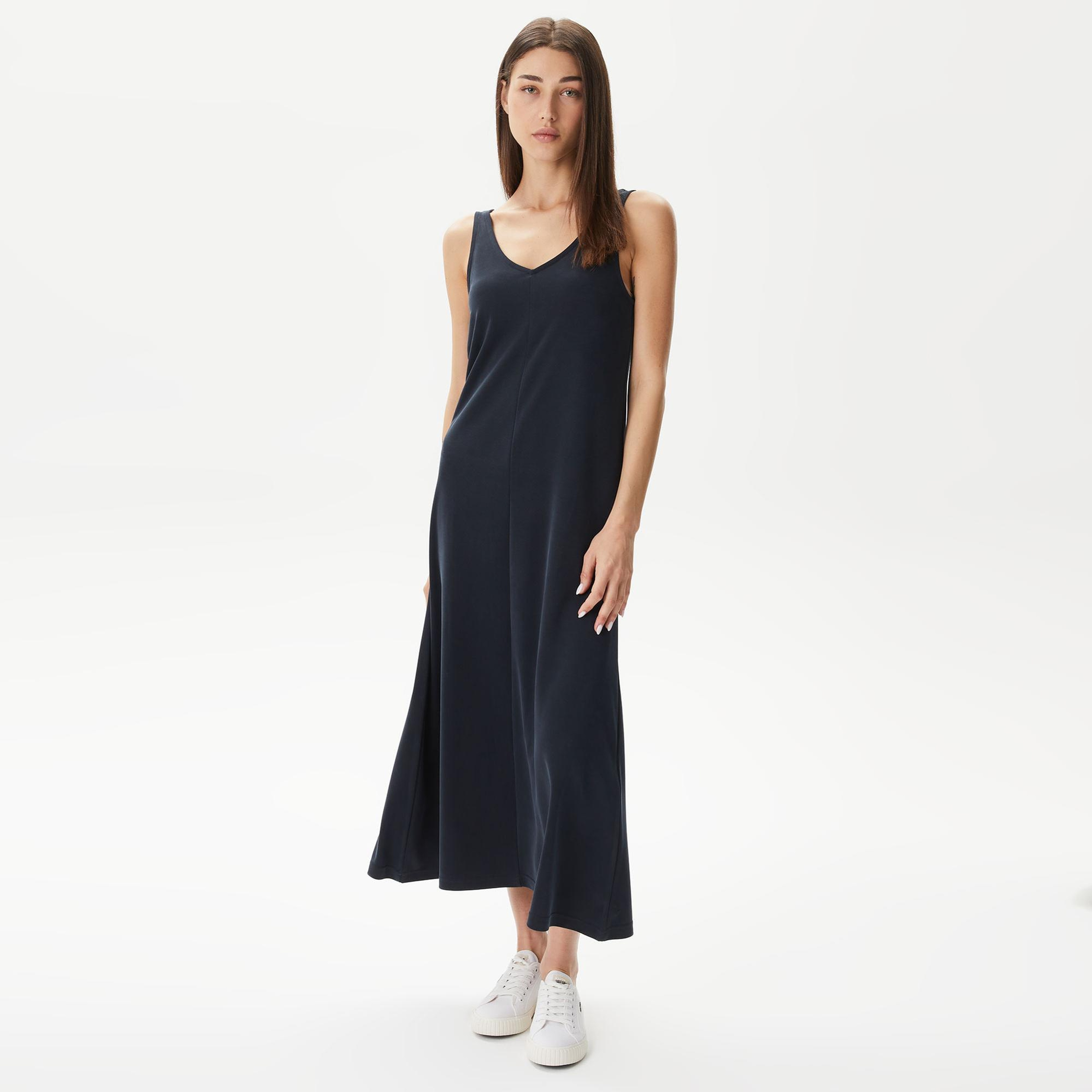 Nautica Kadın Siyah Standart Fit Askılı Elbise