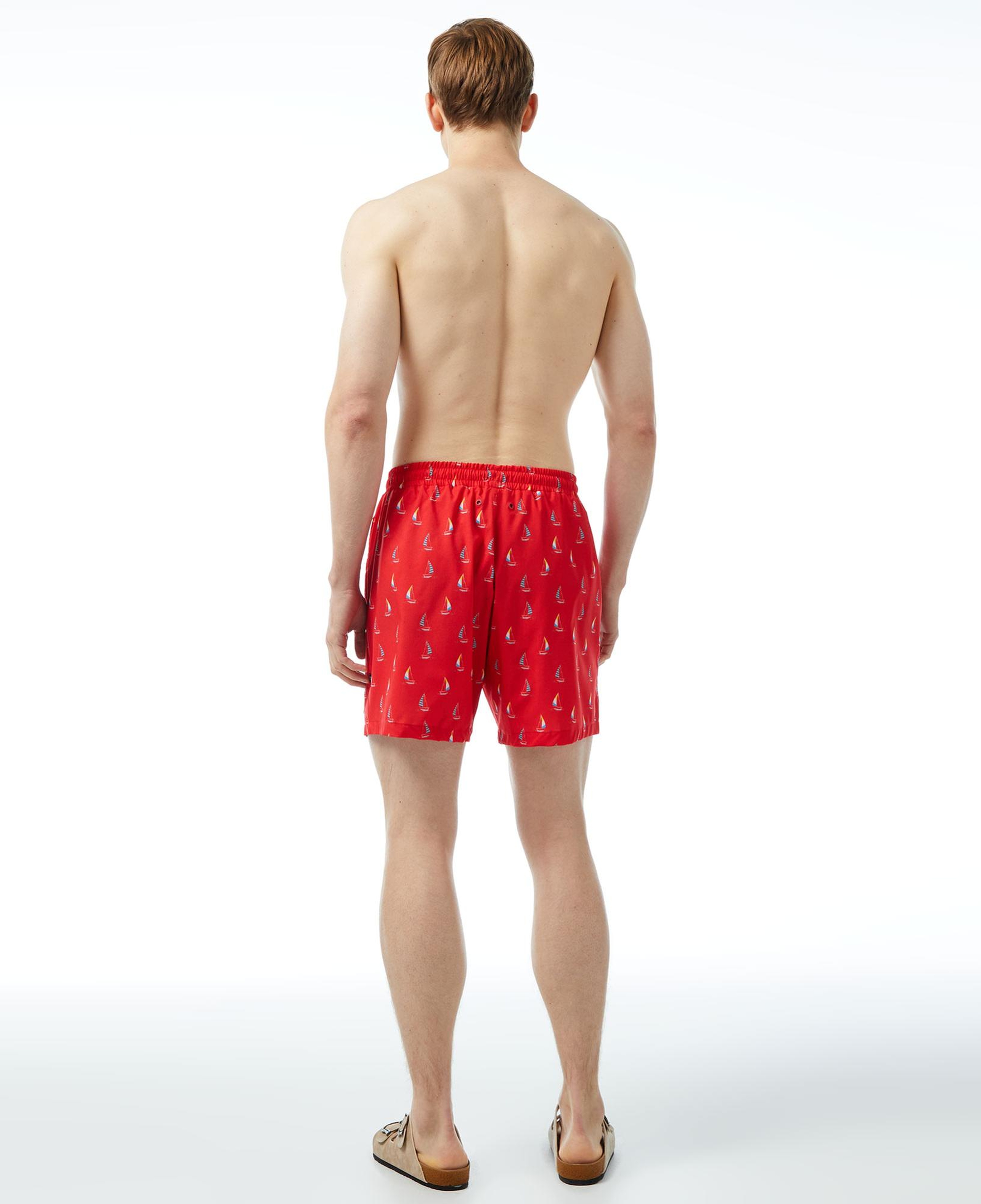 Nautica Erkek Kırmızı Baskılı Deniz Şortu