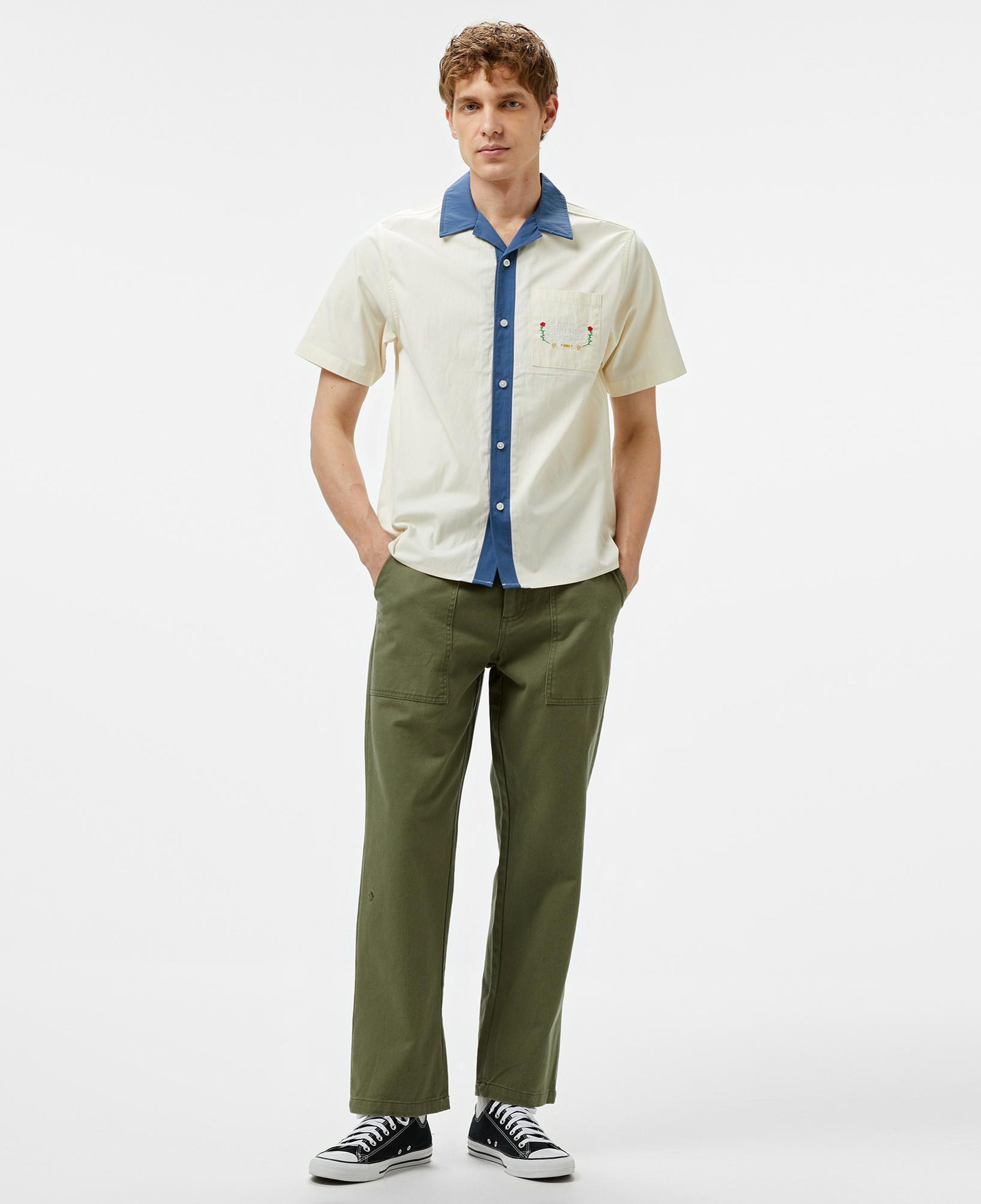 The Hundreds Giles SS Woven Erkek Beyaz Gömlek