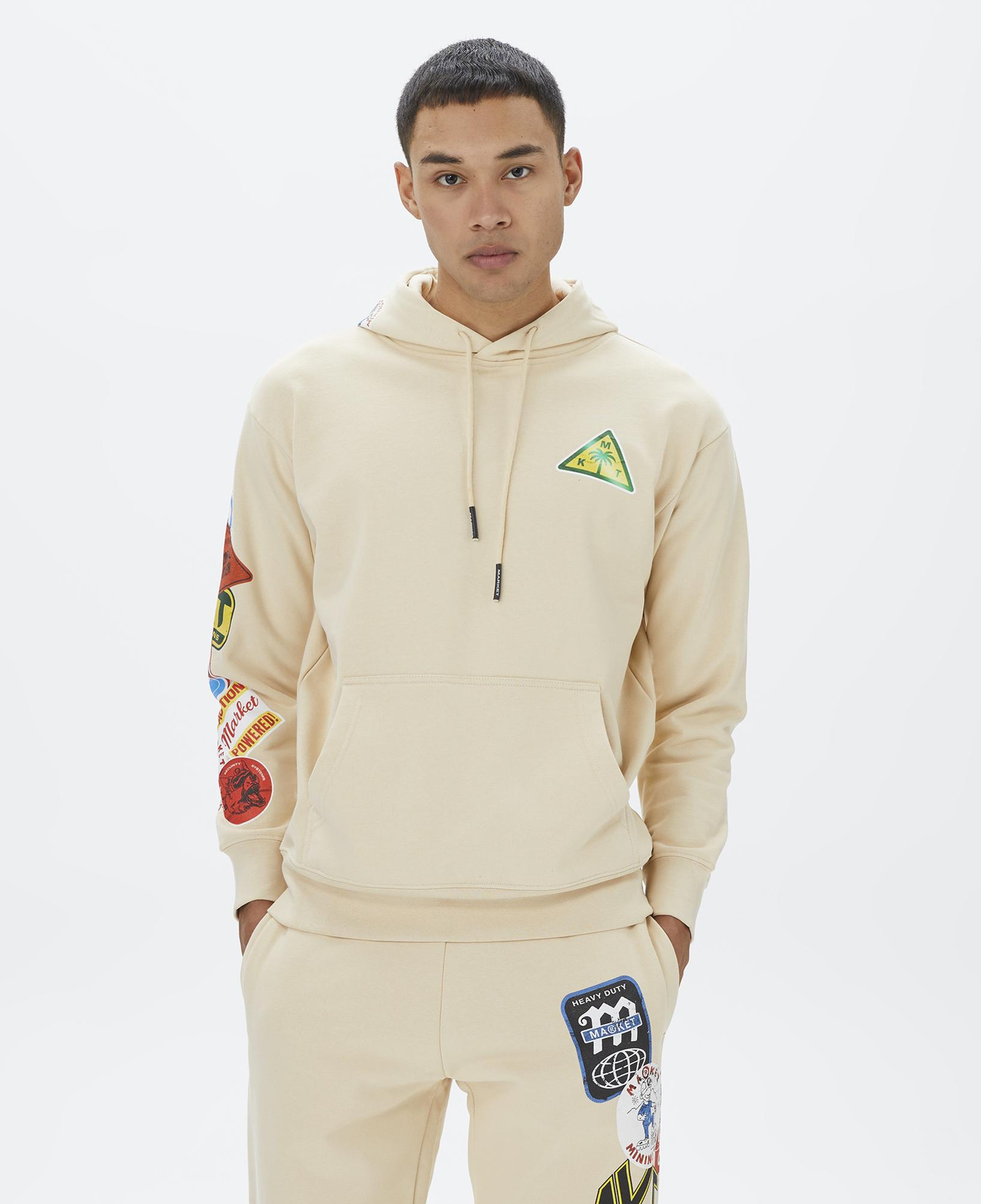 Market Hard Pullover Erkek Krem Hoodie