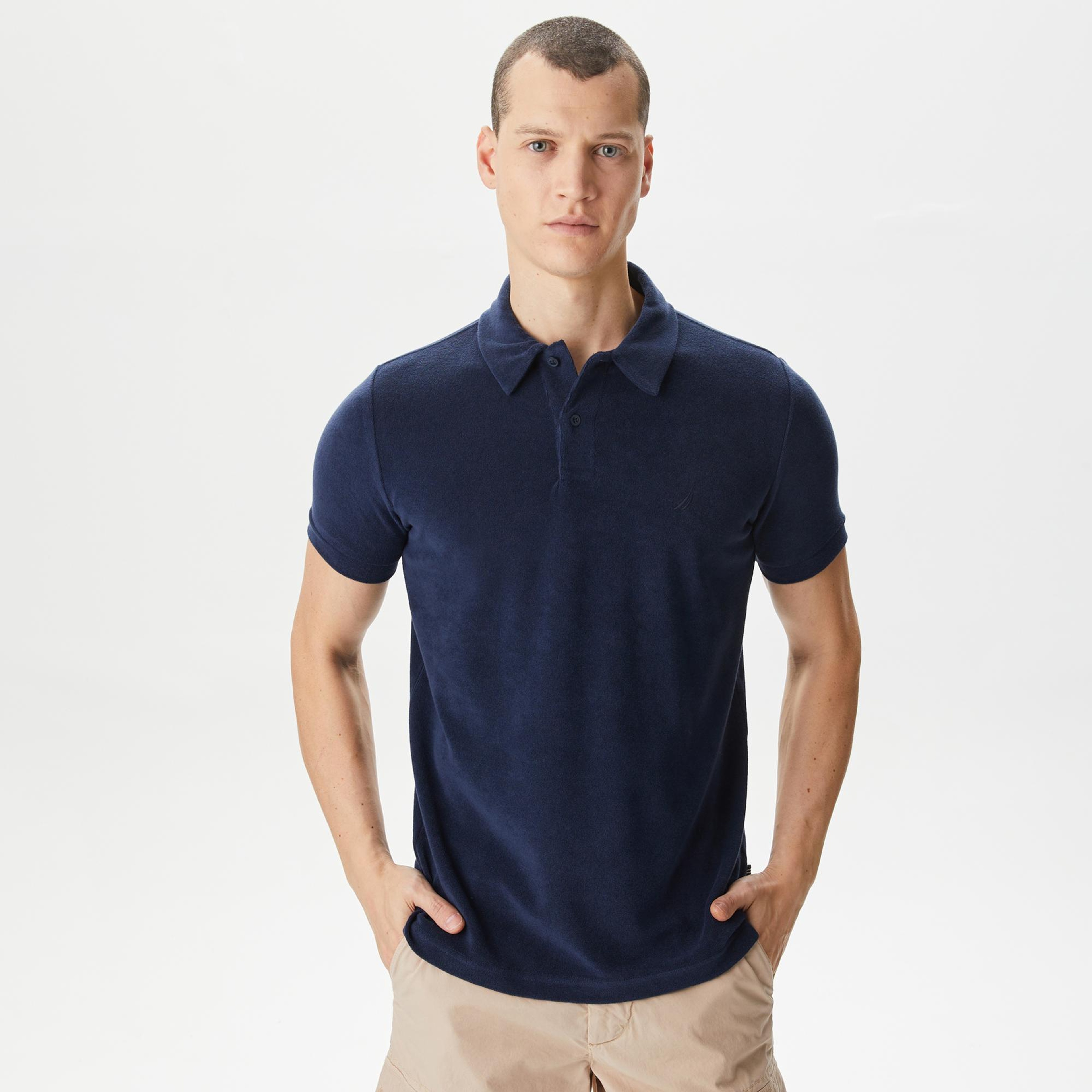 Nautica Erkek Lacivert Classic Fit Kısa Kollu Polo Yaka T-Shirt