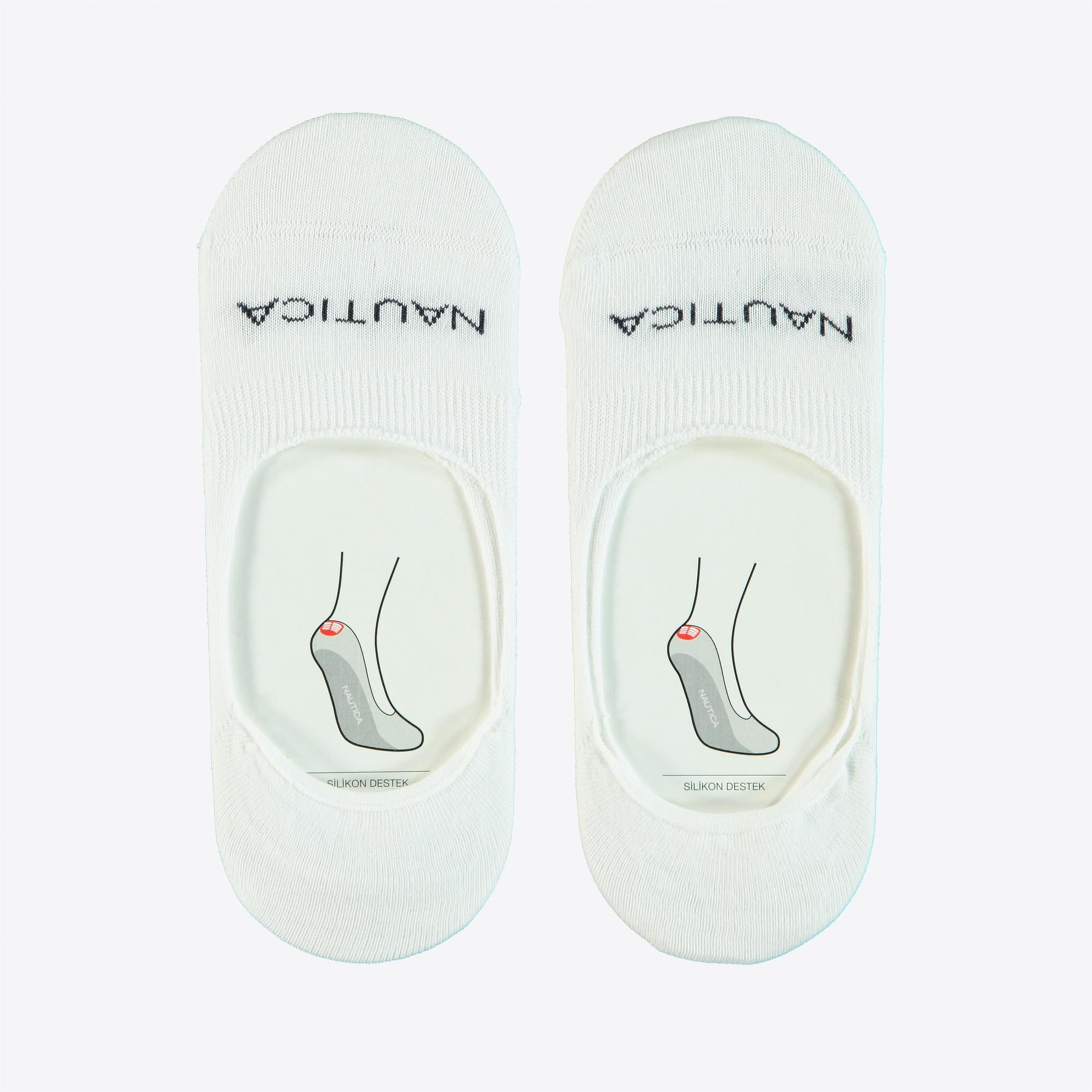 Nautica Unisex Beyaz 2'li Babet Çorap