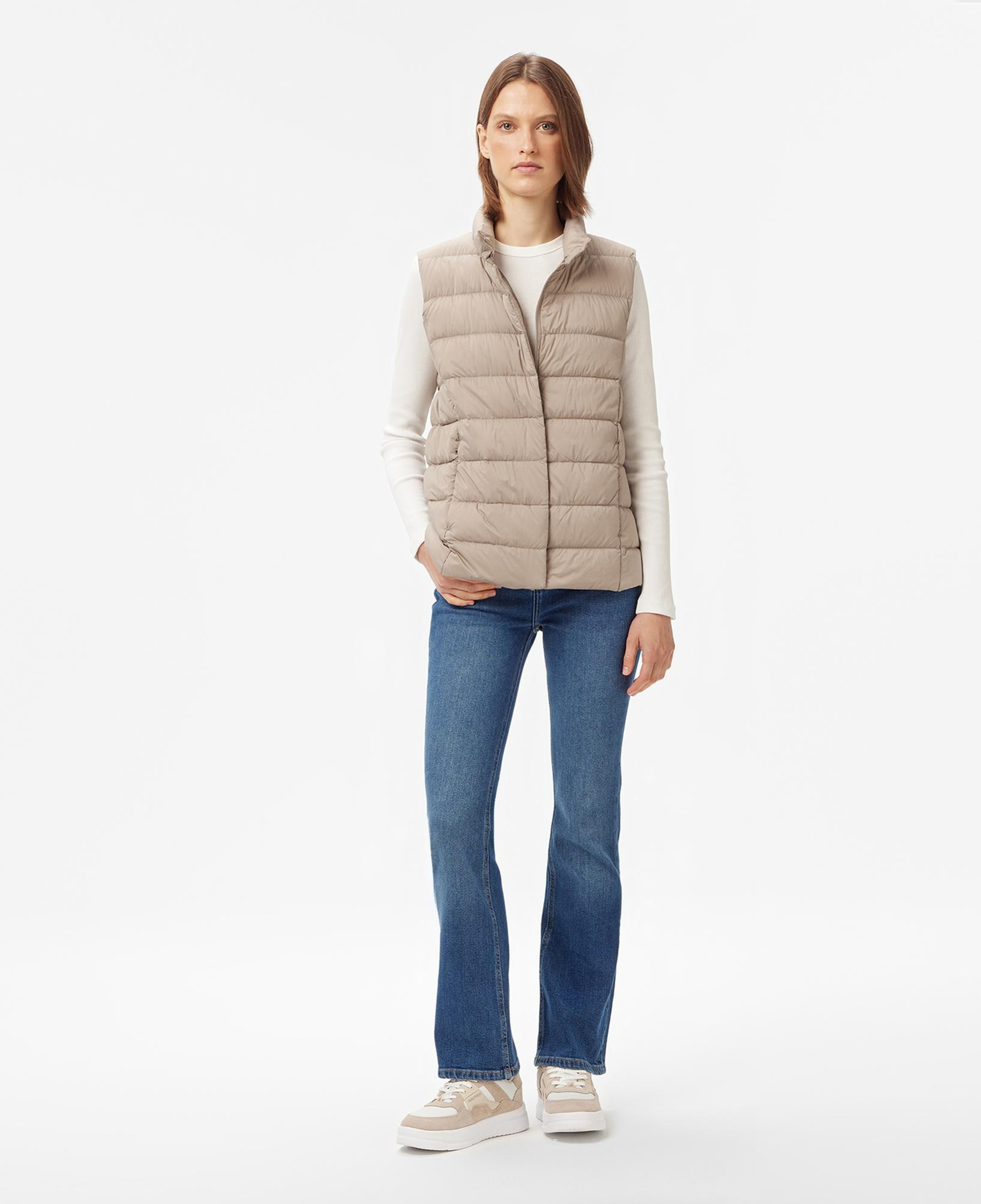 Nautica Kadın Bej Su İtici Özellikli Yelek