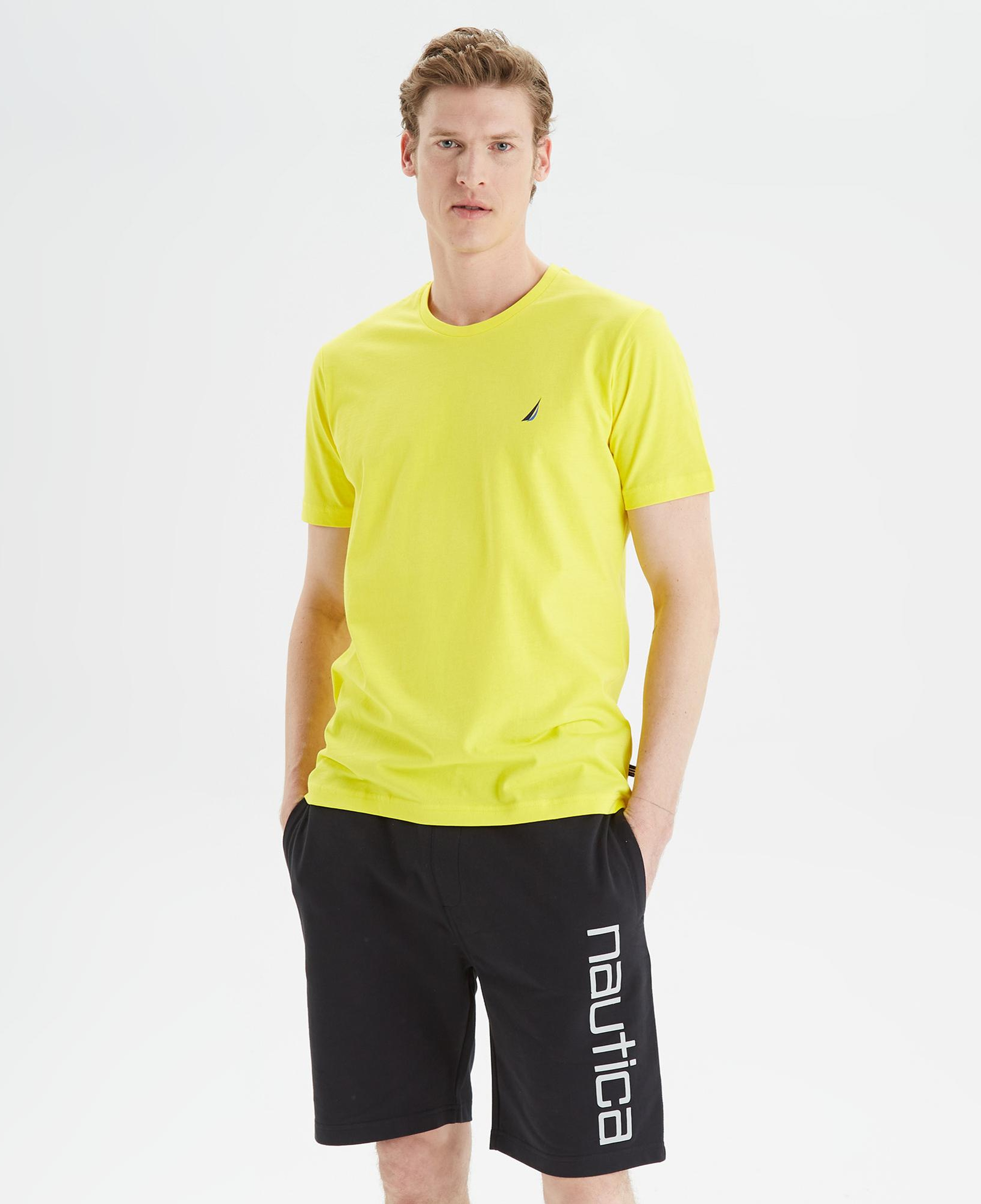 Nautica Erkek Sarı Standart Fit T-Shirt