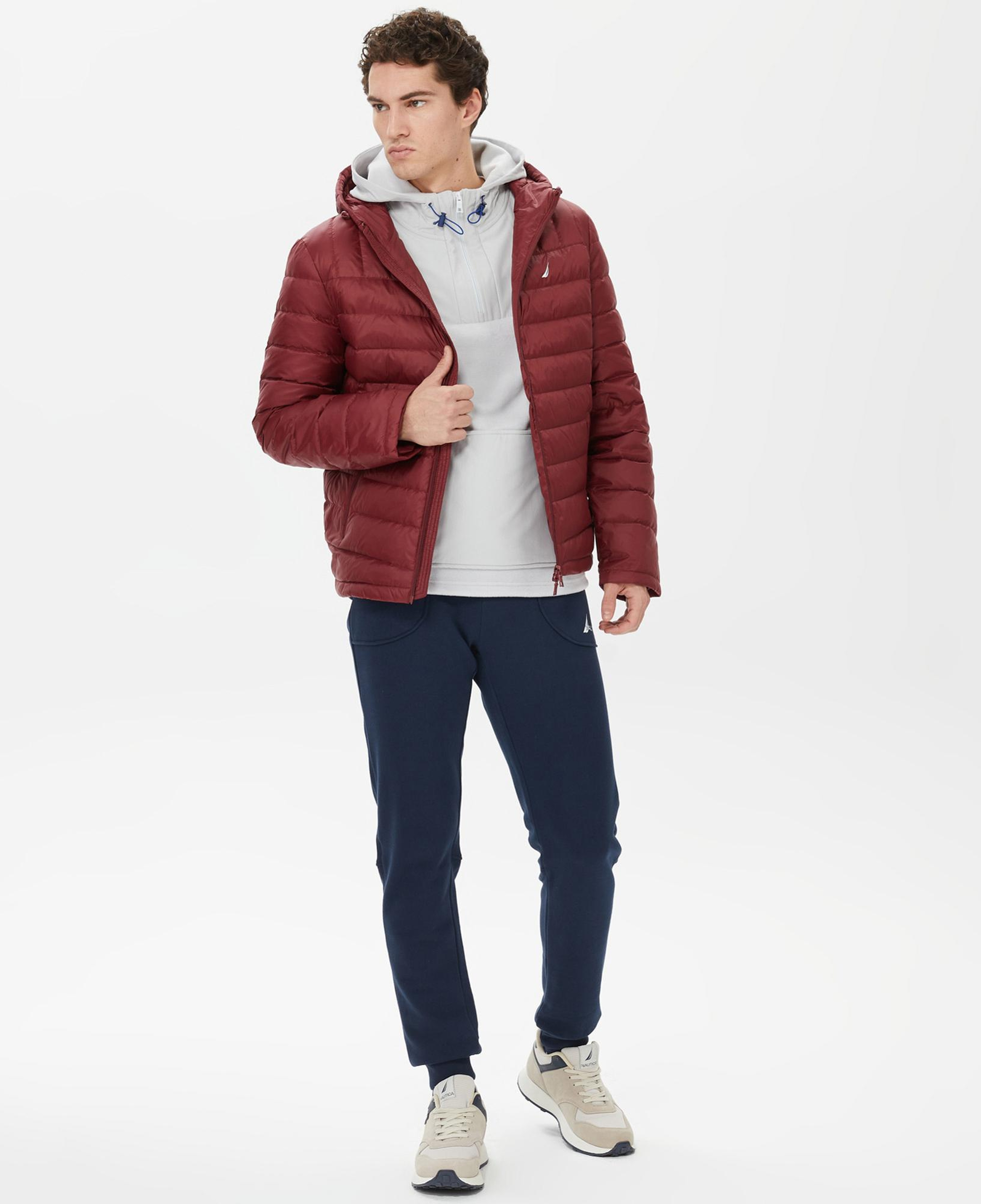 Nautica Erkek Bordo Standart Fit Mont