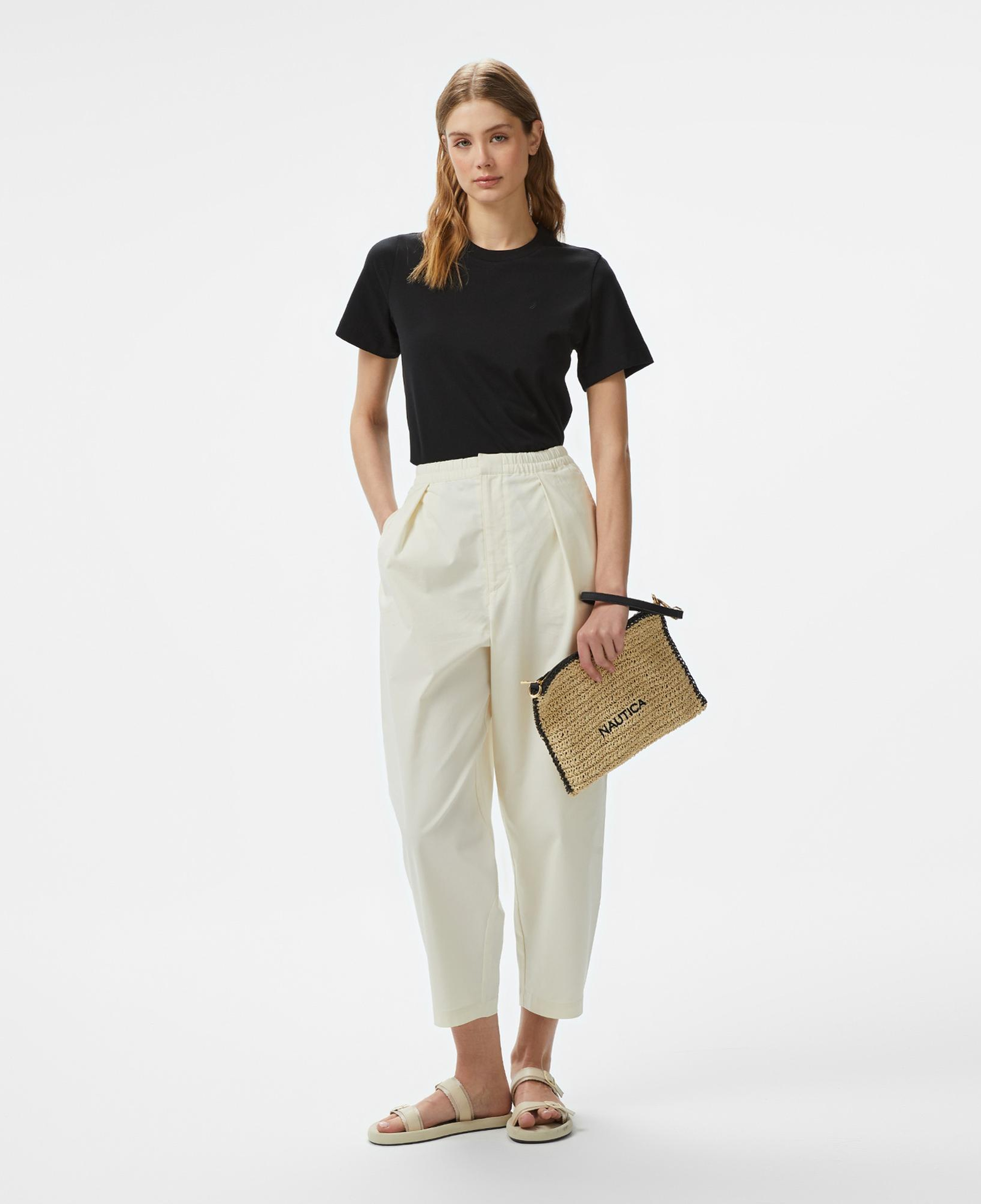 Nautica Kadın Siyah Regular Fit Kısa Kollu T-Shirt