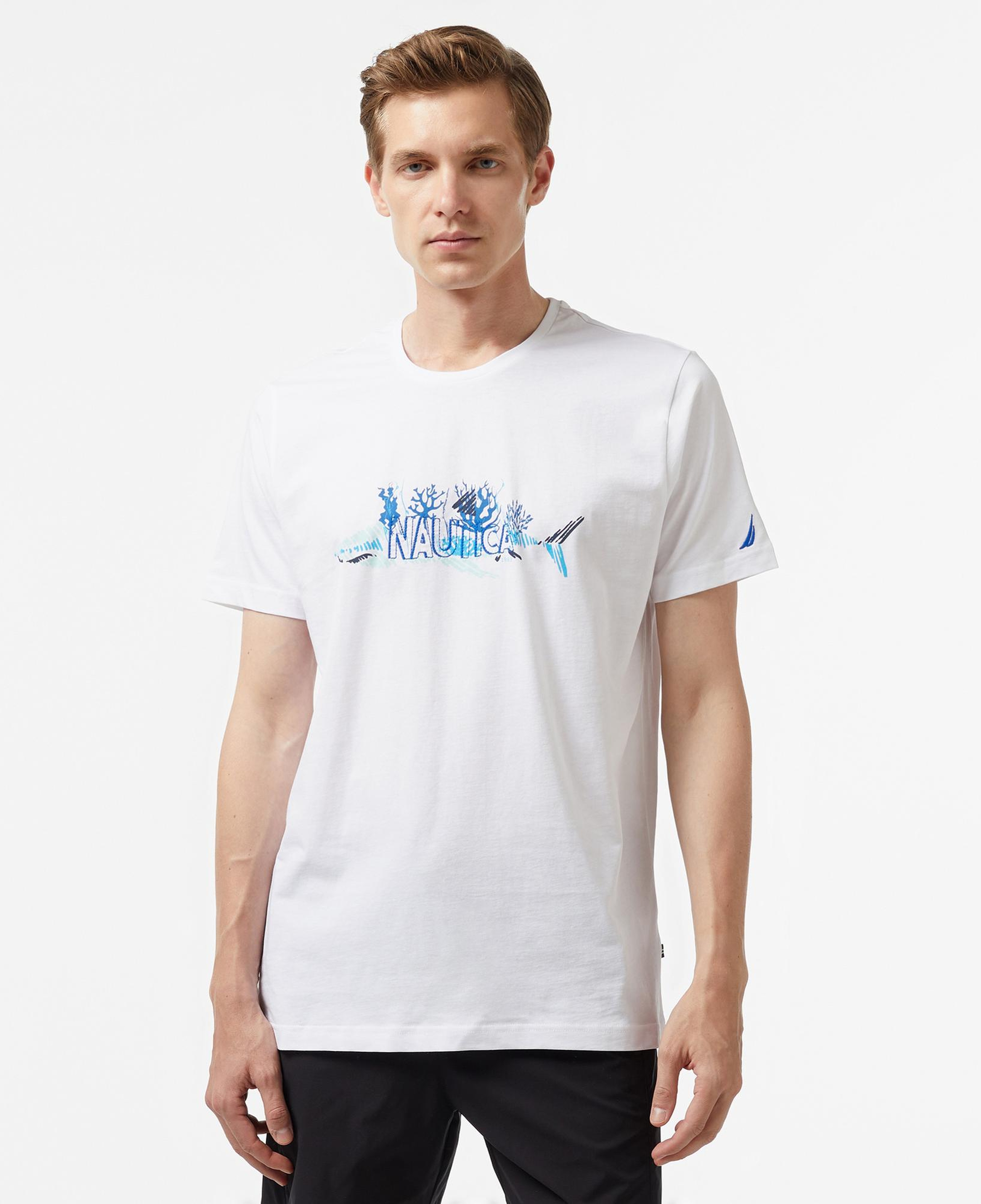 Nautica Erkek Beyaz T-Shirt