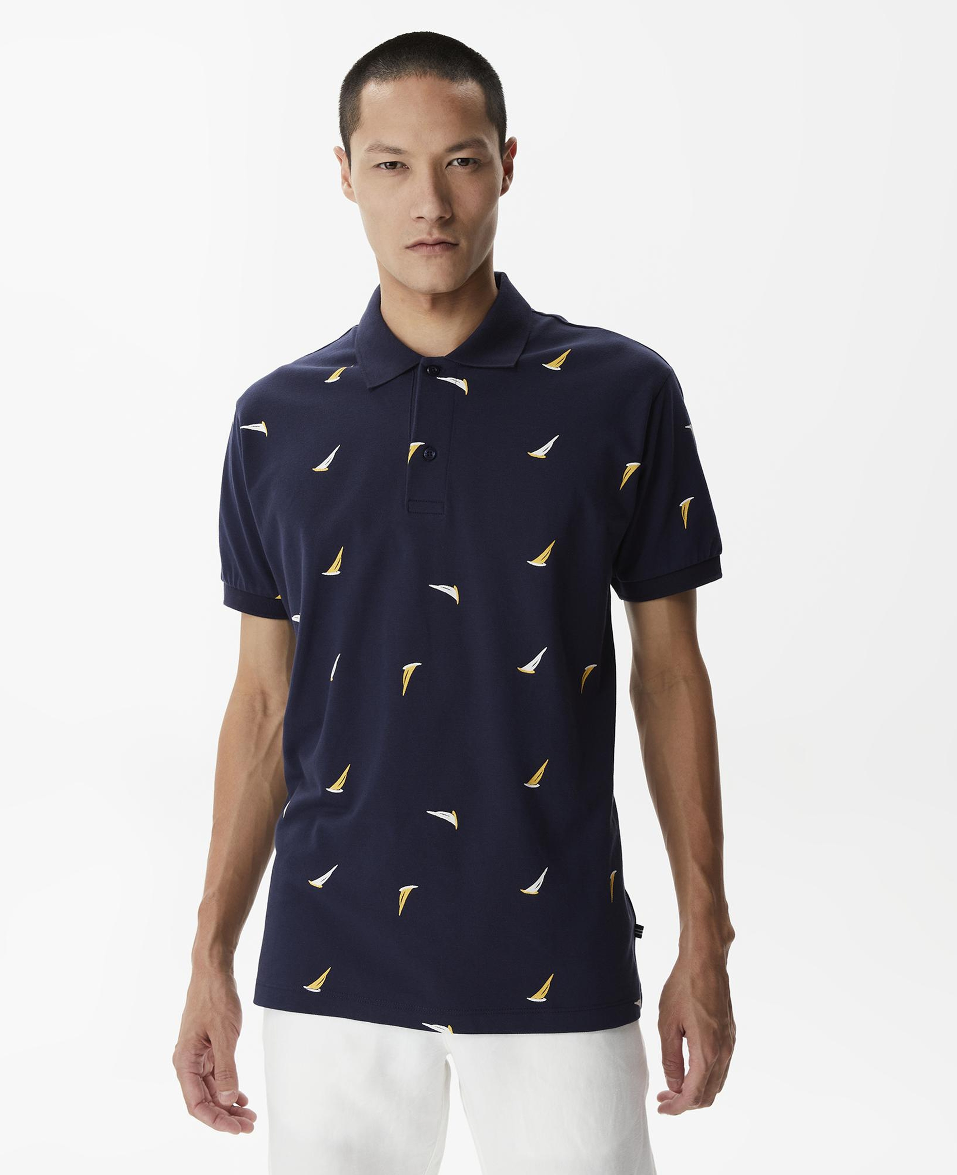 Nautica Erkek Lacivert Classic Fit Kısa Kollu Polo Yaka T-Shirt