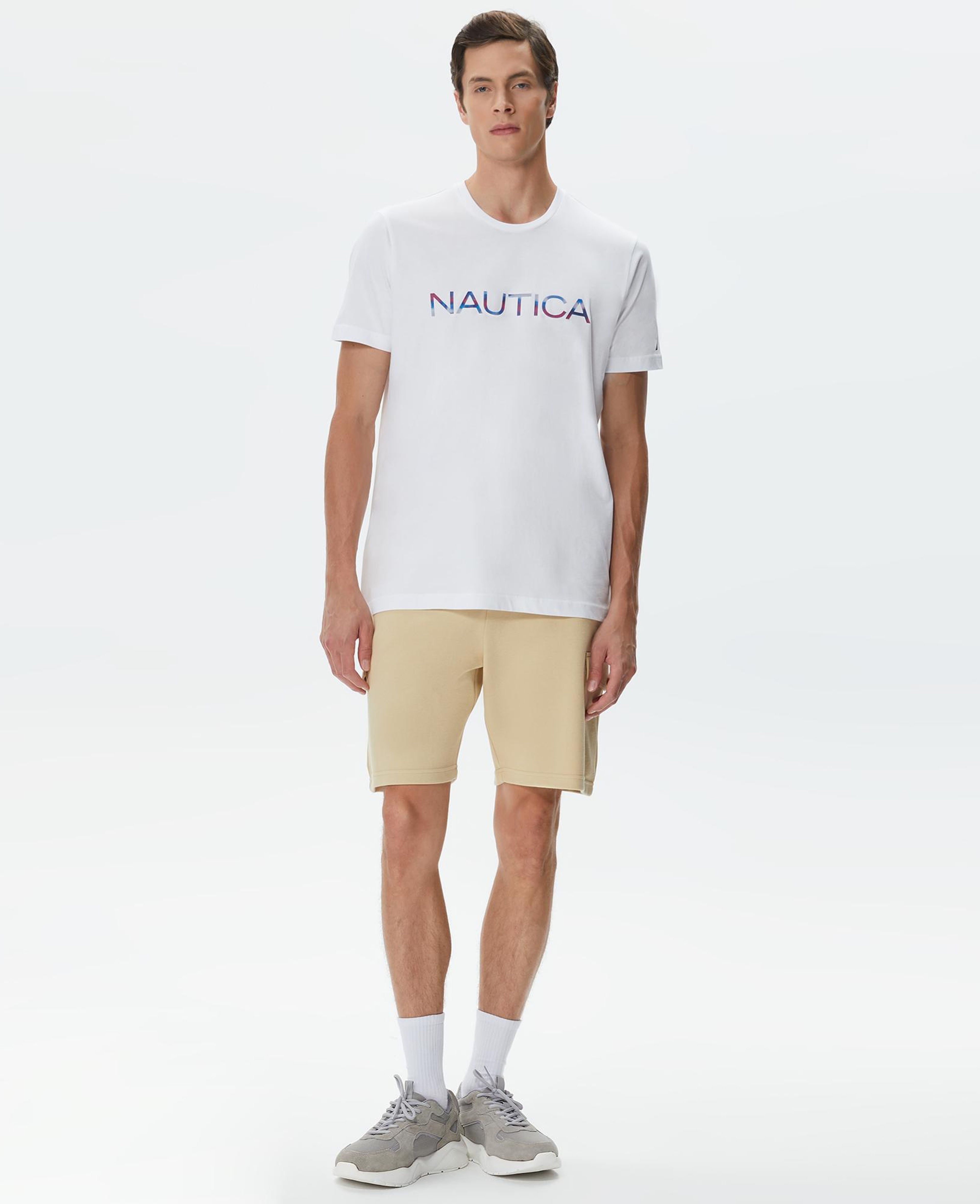 Nautica Erkek Bej Standart Fit Şort