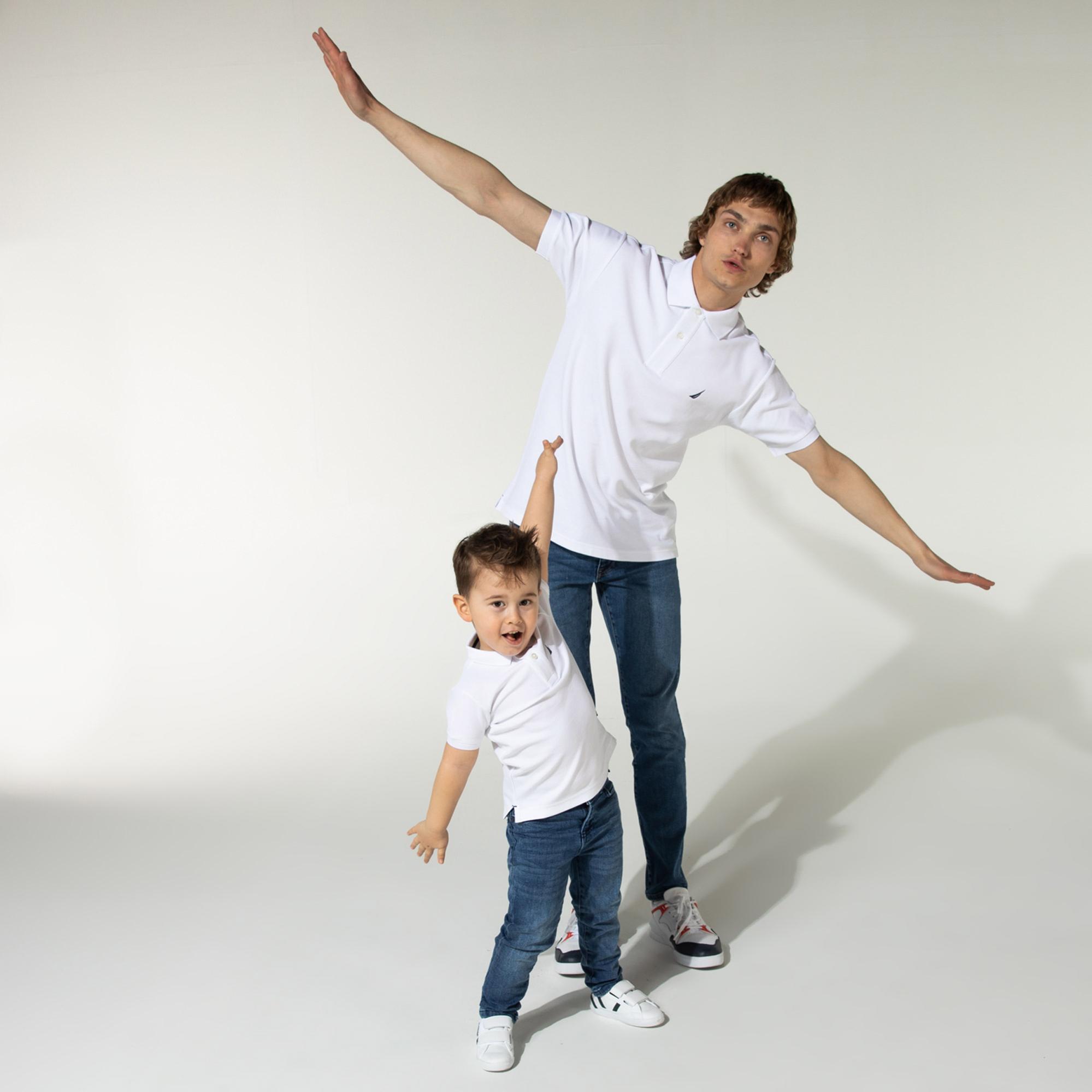 Nautica Erkek Çocuk Beyaz Kısa Kollu Polo Yaka T-Shirt