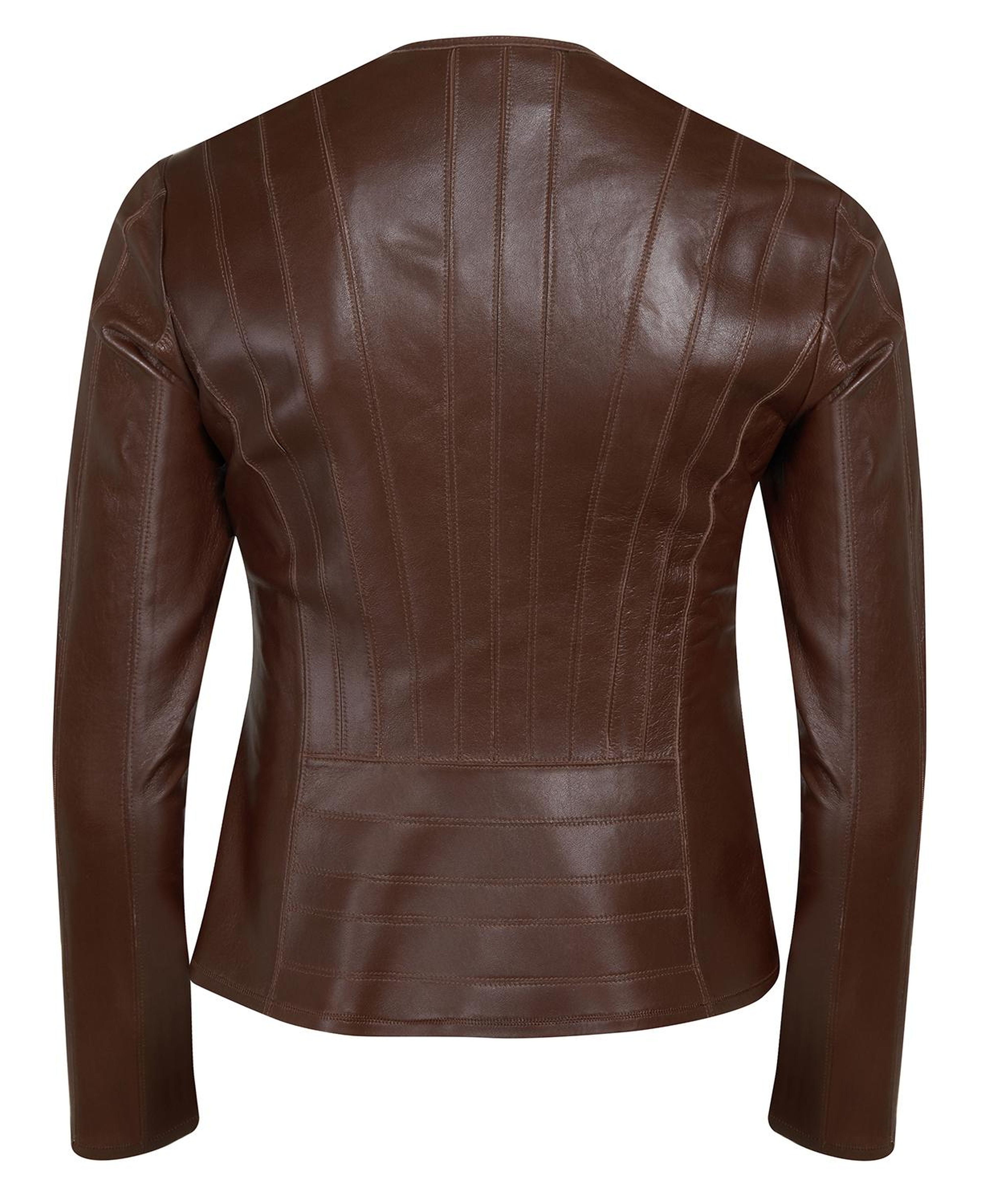 Deundria Kadın Fit Panelli Deri Ceket