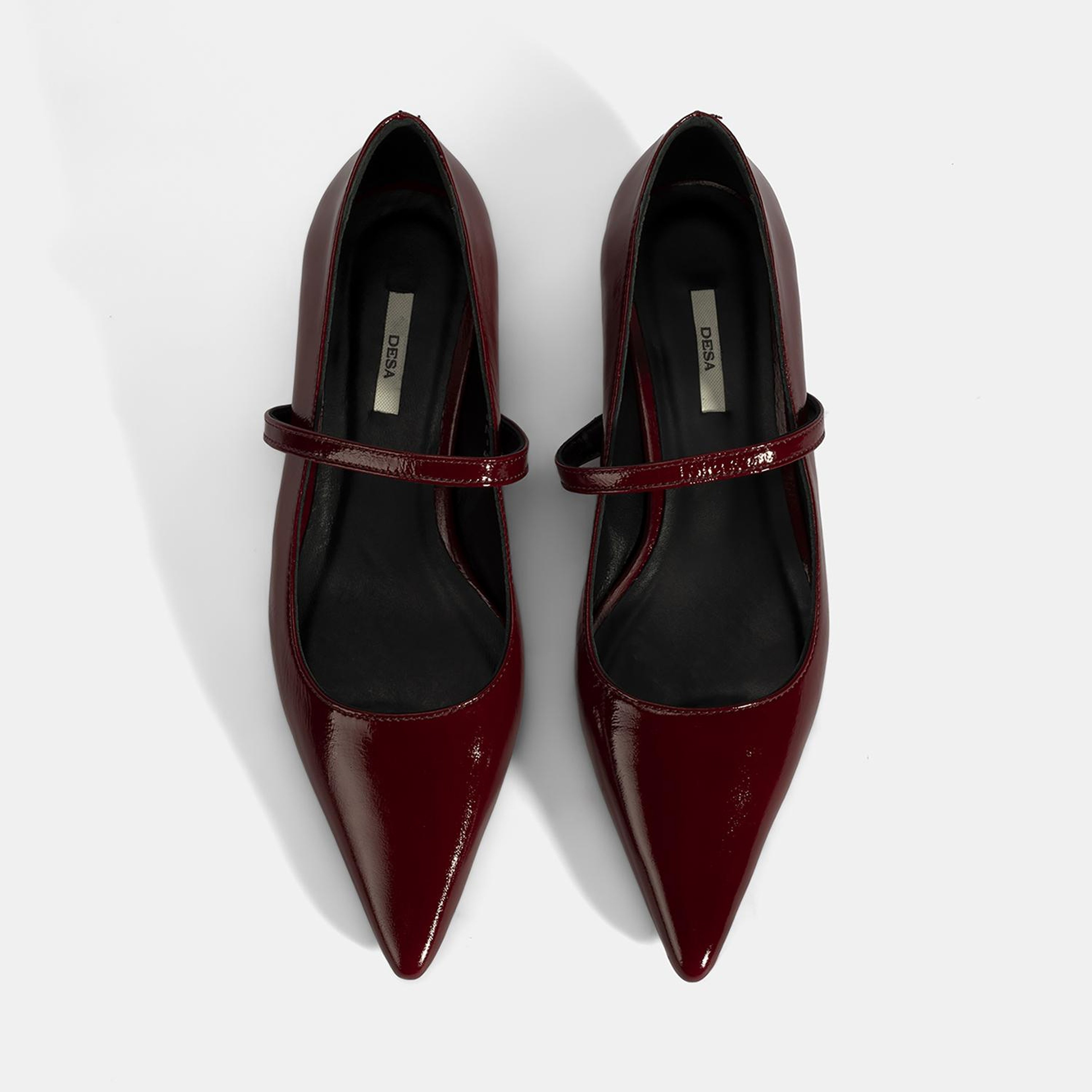 Kadın Bordo İnce Kısa Topuklu Deri Ayakkabı