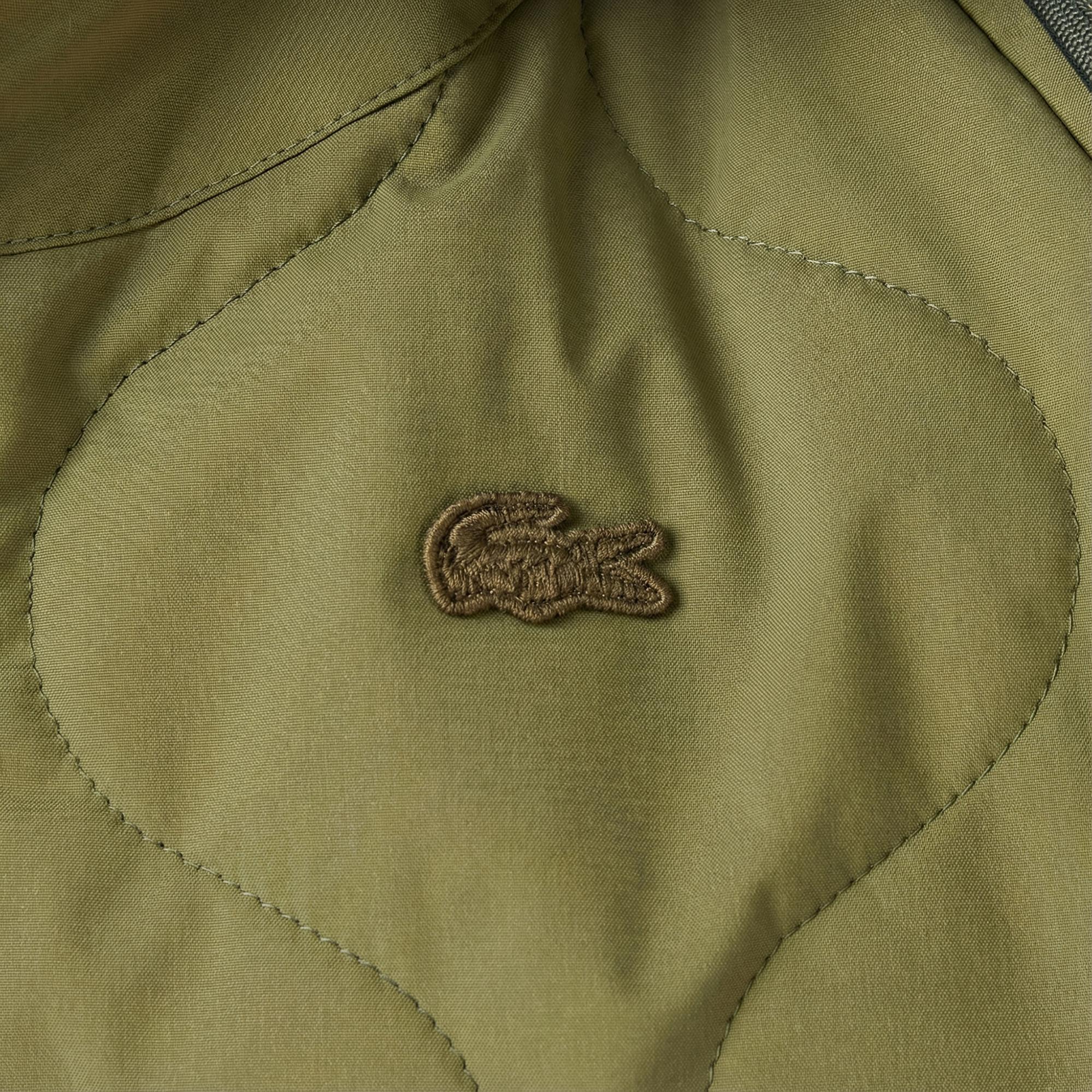 Lacoste Kadın Gömlek Yaka Baskılı Haki Ceket