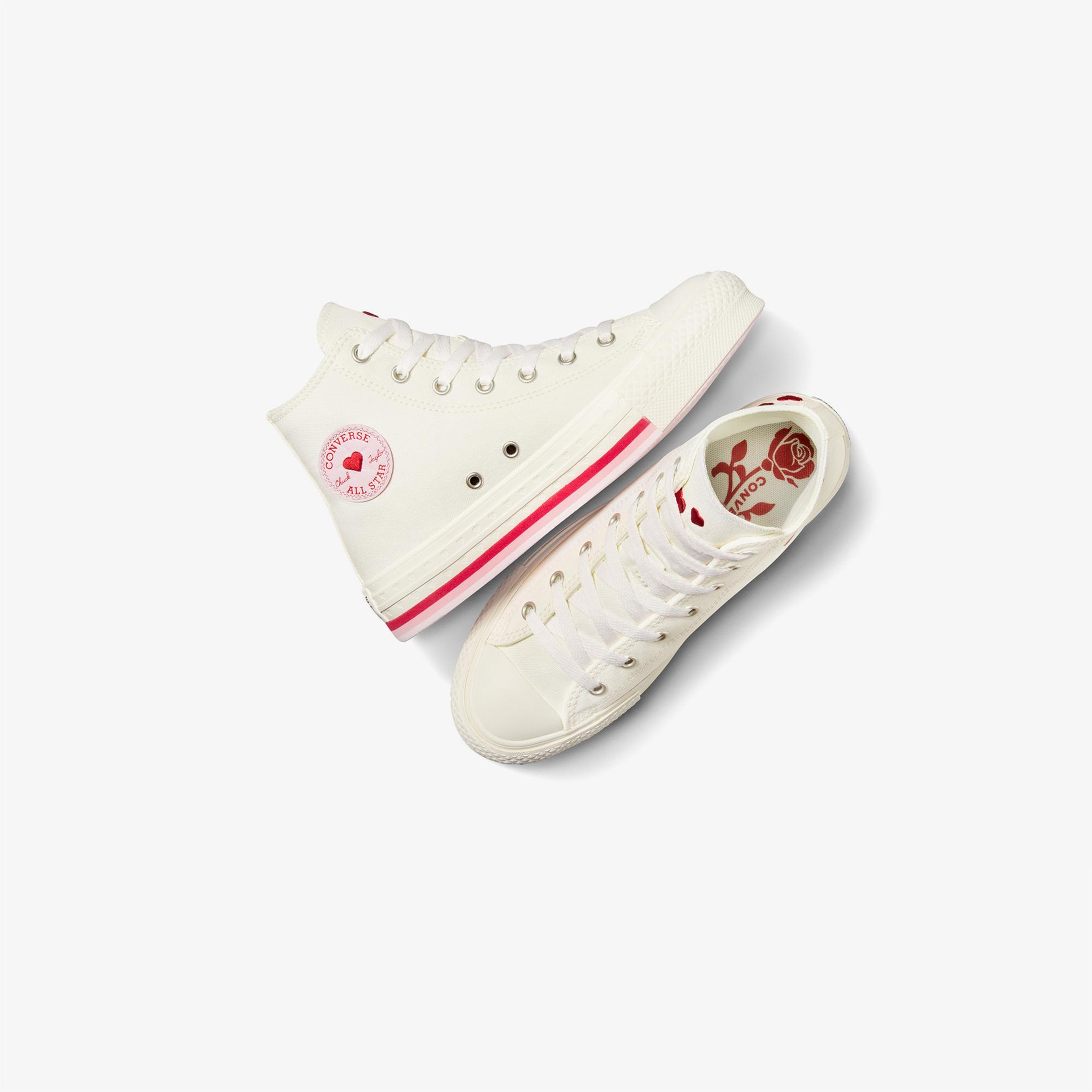 Converse Chuck Taylor All Star Valentine's Day Çocuk Beyaz Sneaker