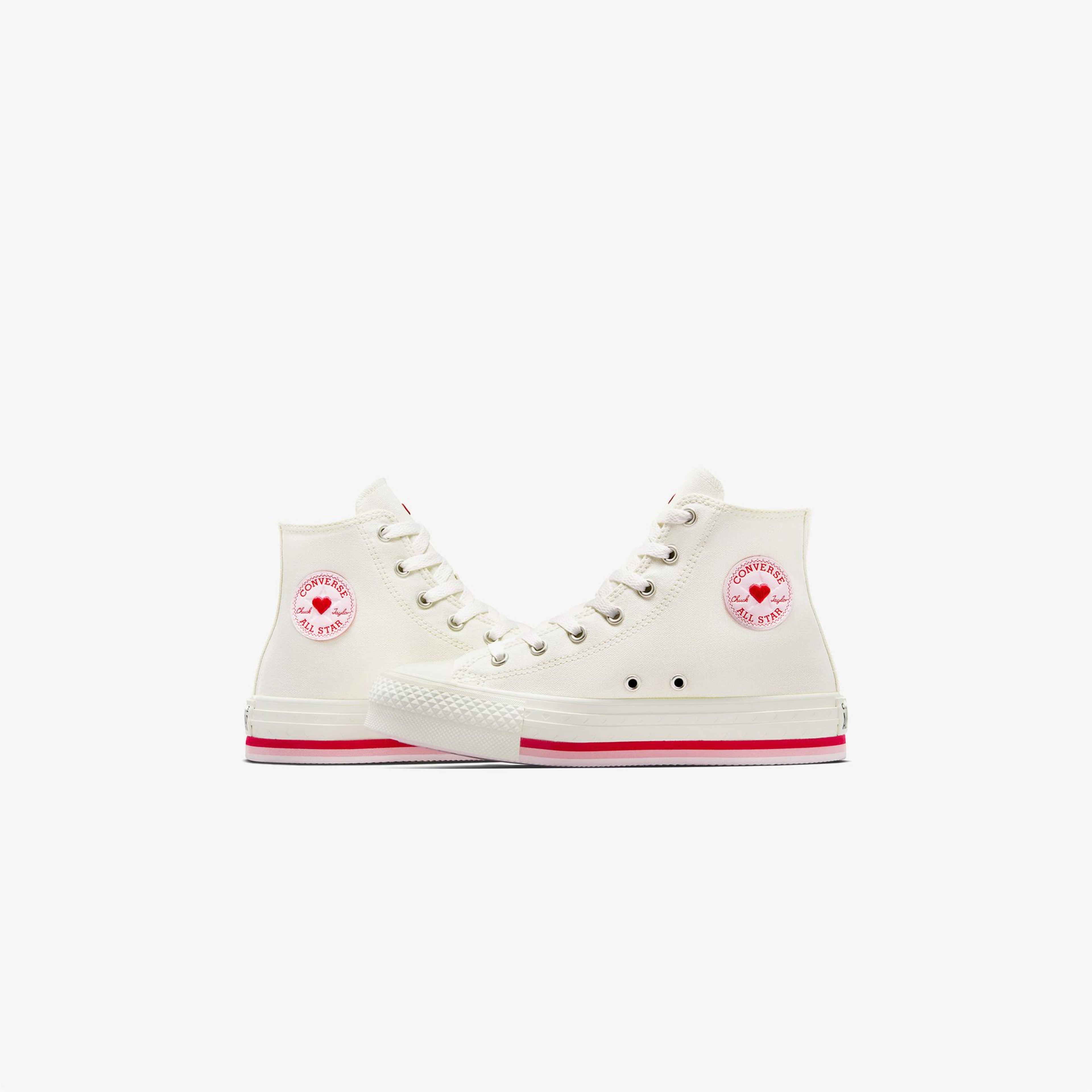 Converse Chuck Taylor All Star Valentine's Day Çocuk Beyaz Sneaker