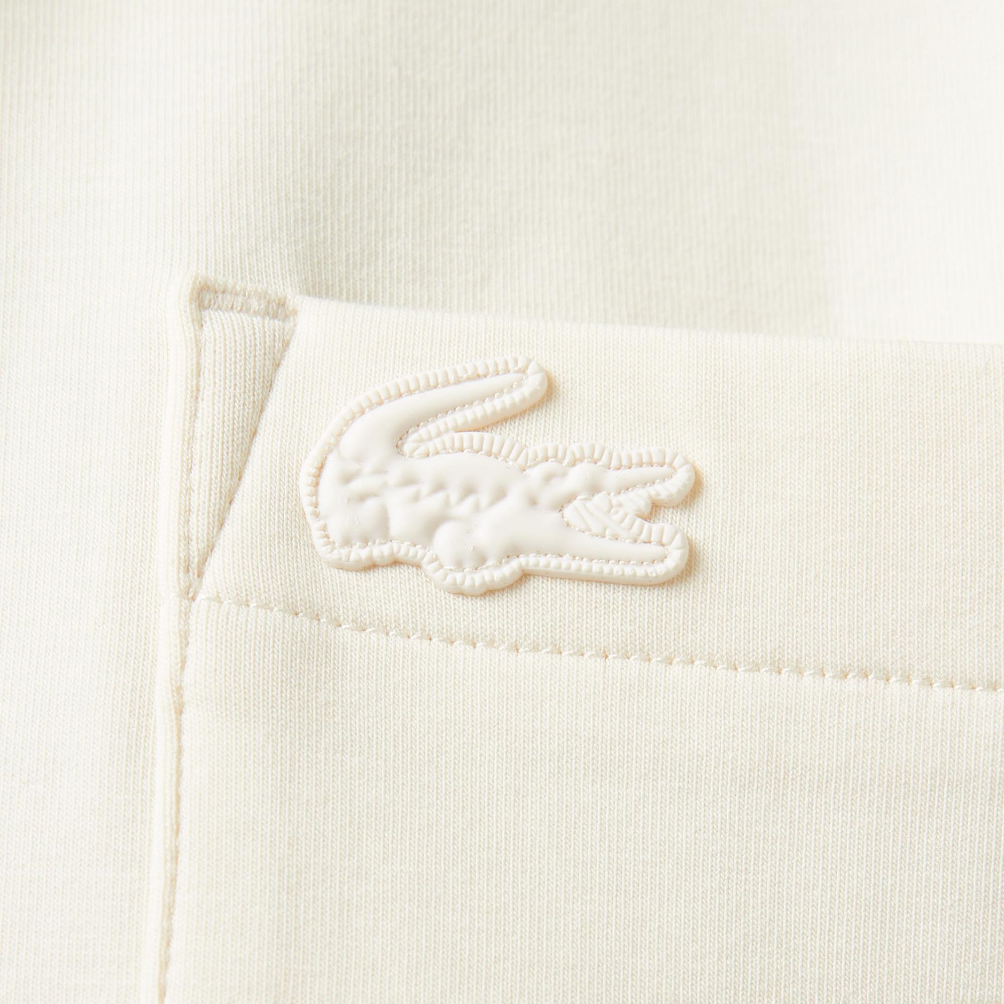 Lacoste Kadın Relaxed Fit Kapüşonlu Beyaz Ceket