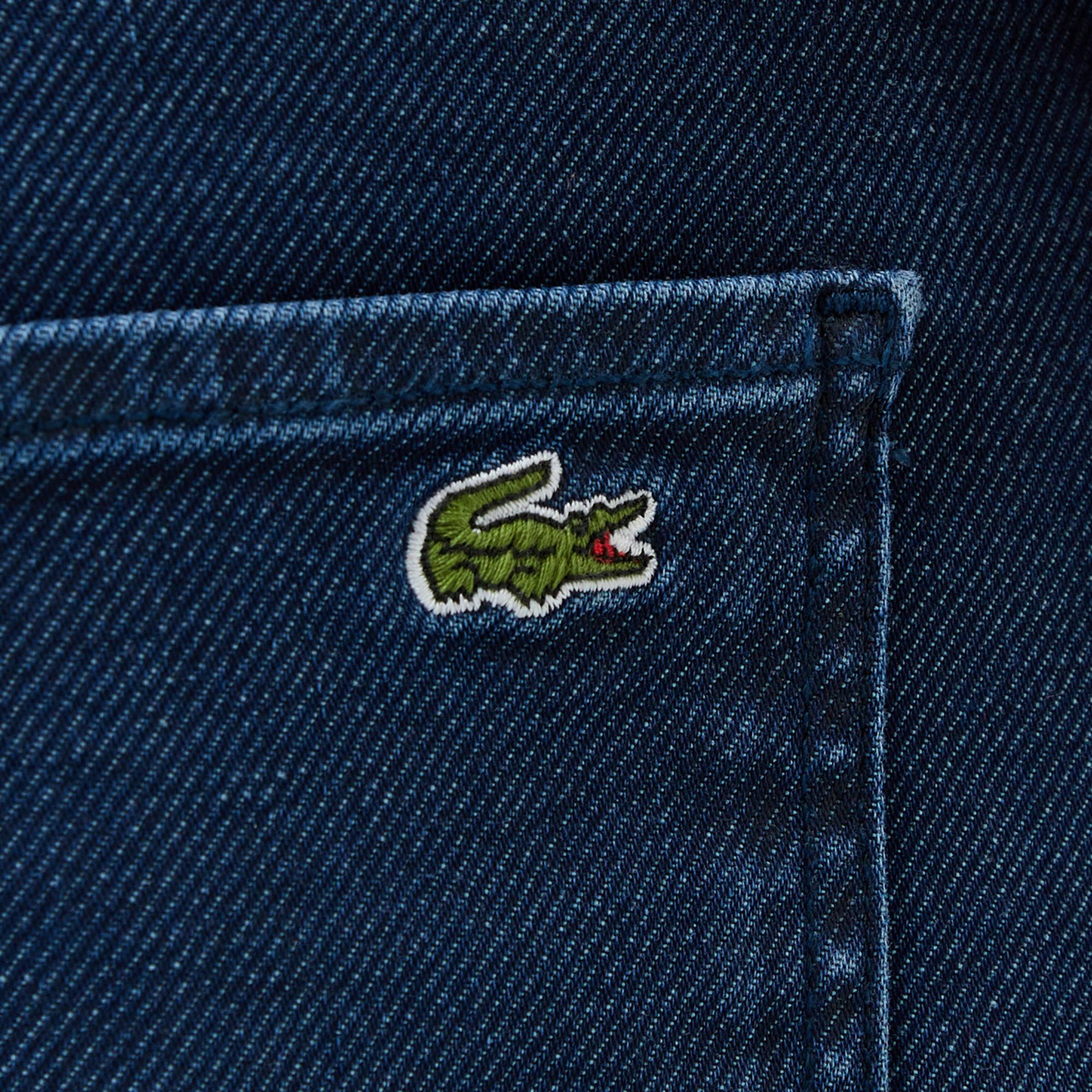 Lacoste Erkek Slim Fit Mavi Jean Pantolon
